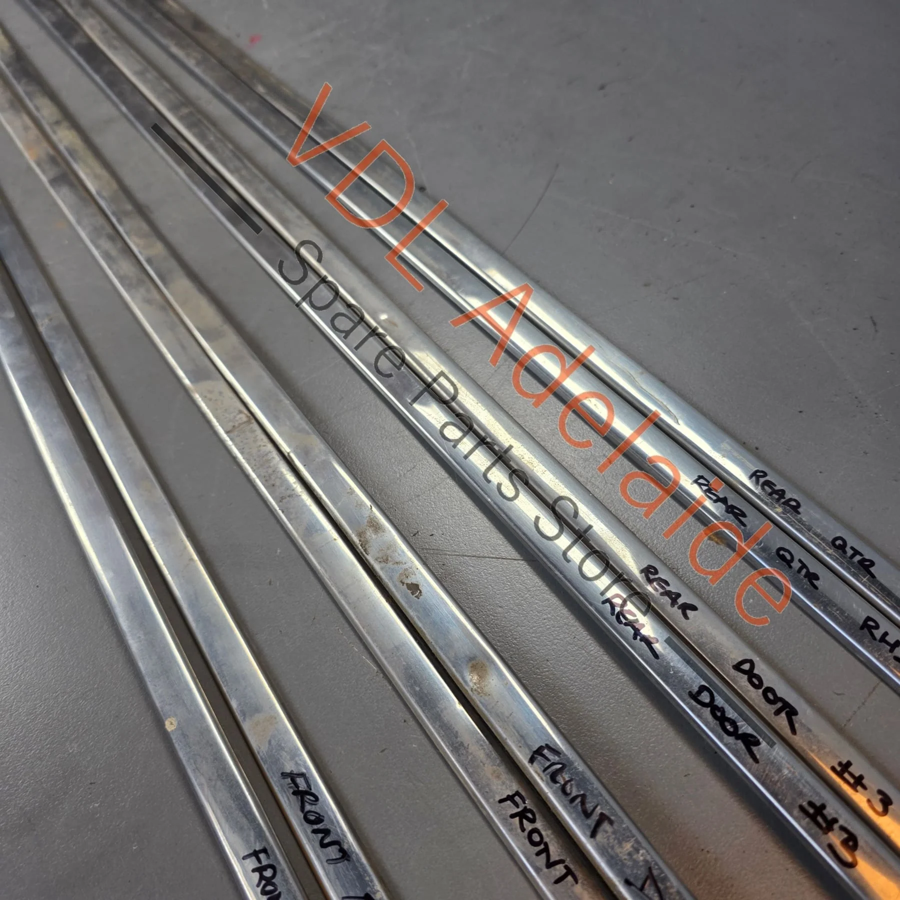 Datsun 1600 510 GL Deluxe Set of Side Chrome Trims Stainless for Fender Door & rear quarter panel #02 - Image 9