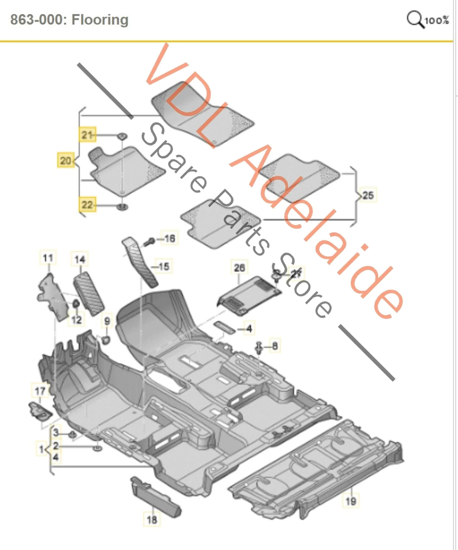 Audi Q3 SQ3 RSQ3 Set of Floor Mats Carpets for RHD Model 80C863691 QA5 - Image 2