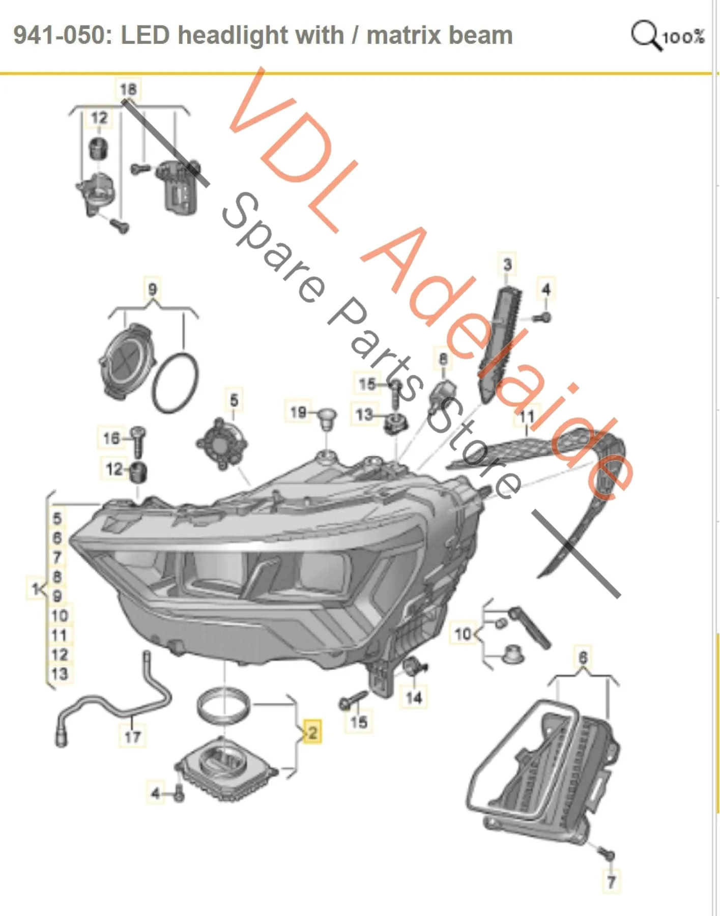 VW Audi Power Module for Headlight 4K0941591BC - Image 2