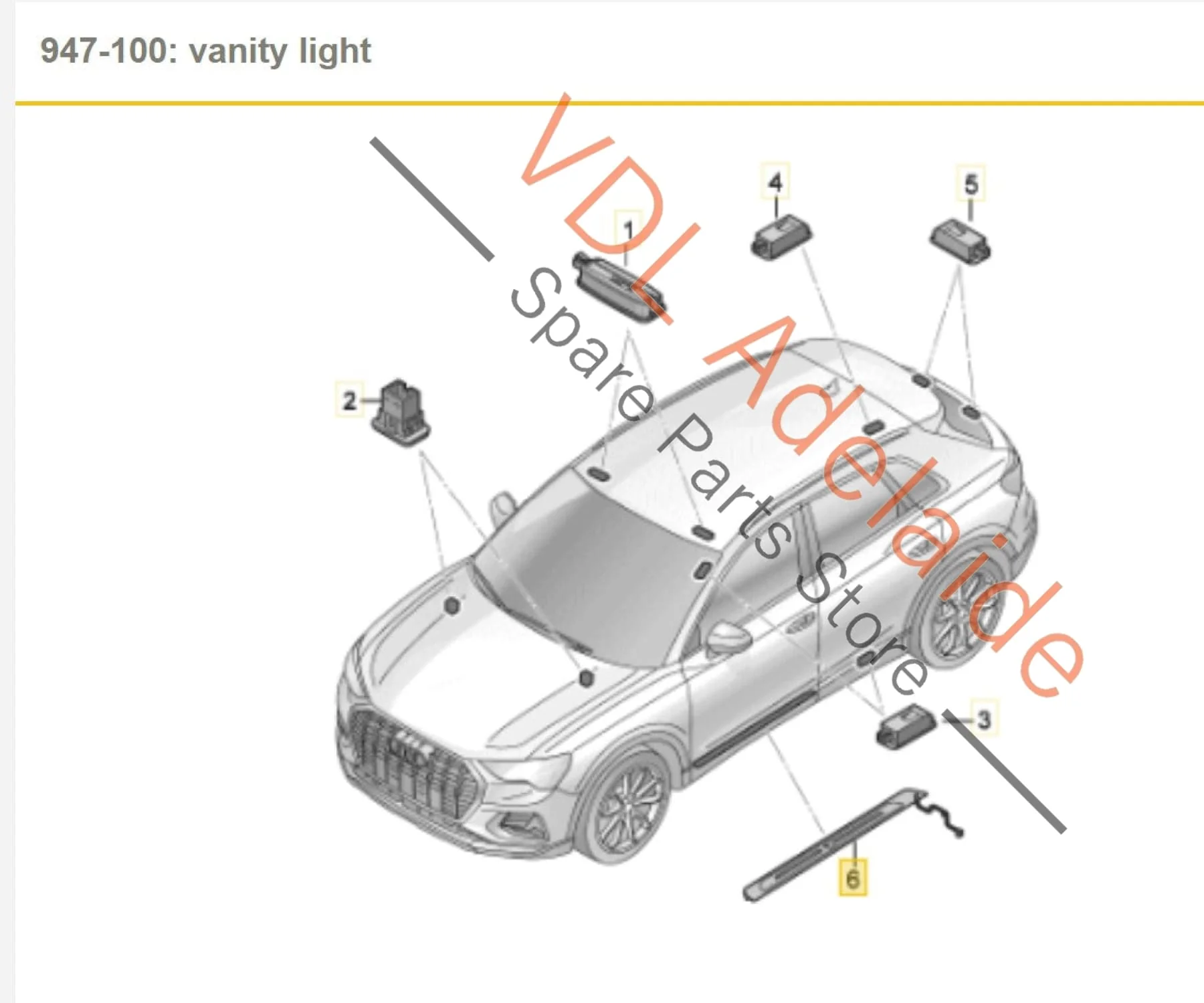 Audi RSQ3 F3 Pair of Illuminated Door Trim Scuff Plates Trim 83A947418B 83A947417B - Image 3
