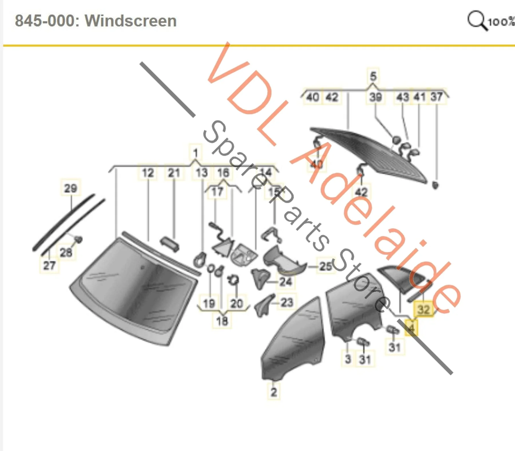 Audi Q3 RSQ3 F3 Dark Tinted Rear Left Quarter Window Glass 83A845297G NVB / 83A845297L NVB - Image 2