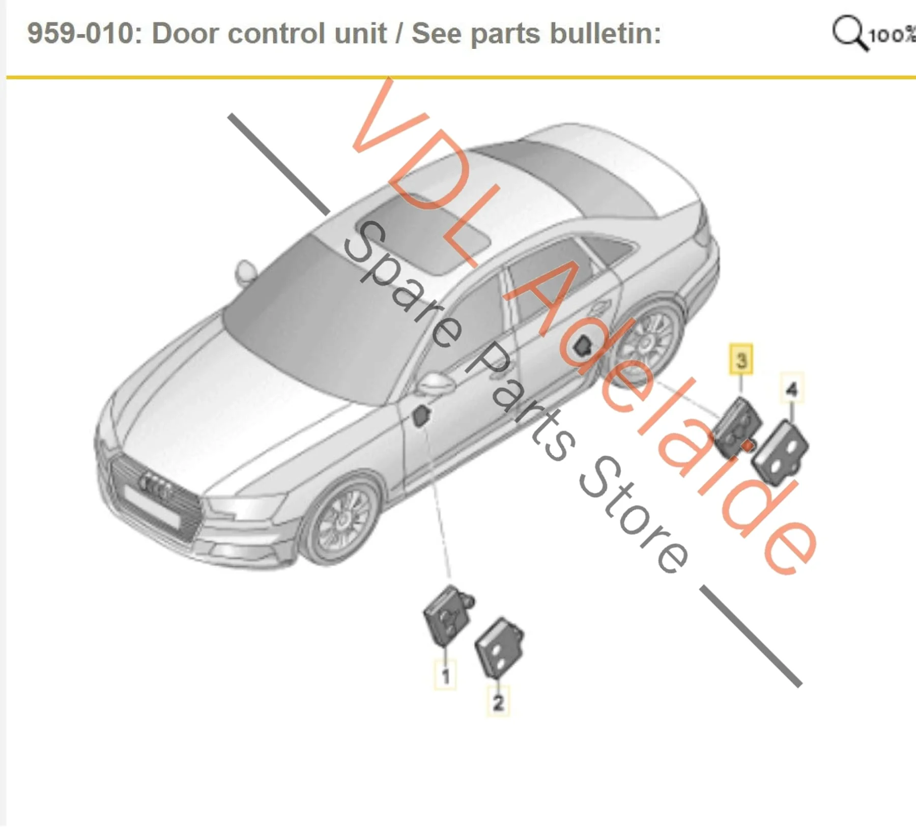 Audi A4 B9 Rear Door Control Module 4M0959795H 4M0959795H - Image 2