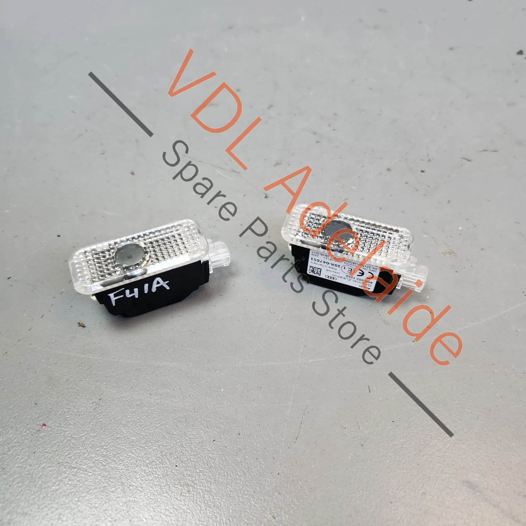 Audi 4 Rings Projector Door Puddle Light Pair Left & Right Side 4G0052135D 4G0052136D
