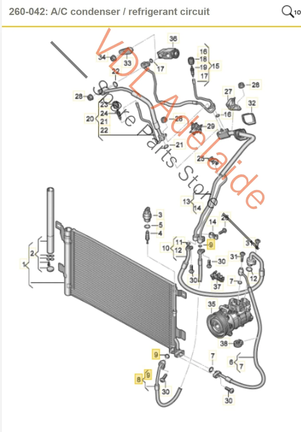 Audi S4 B9 AC Air Conditioning Refrigerant Hose Pipe 8W0816741AK - Image 2