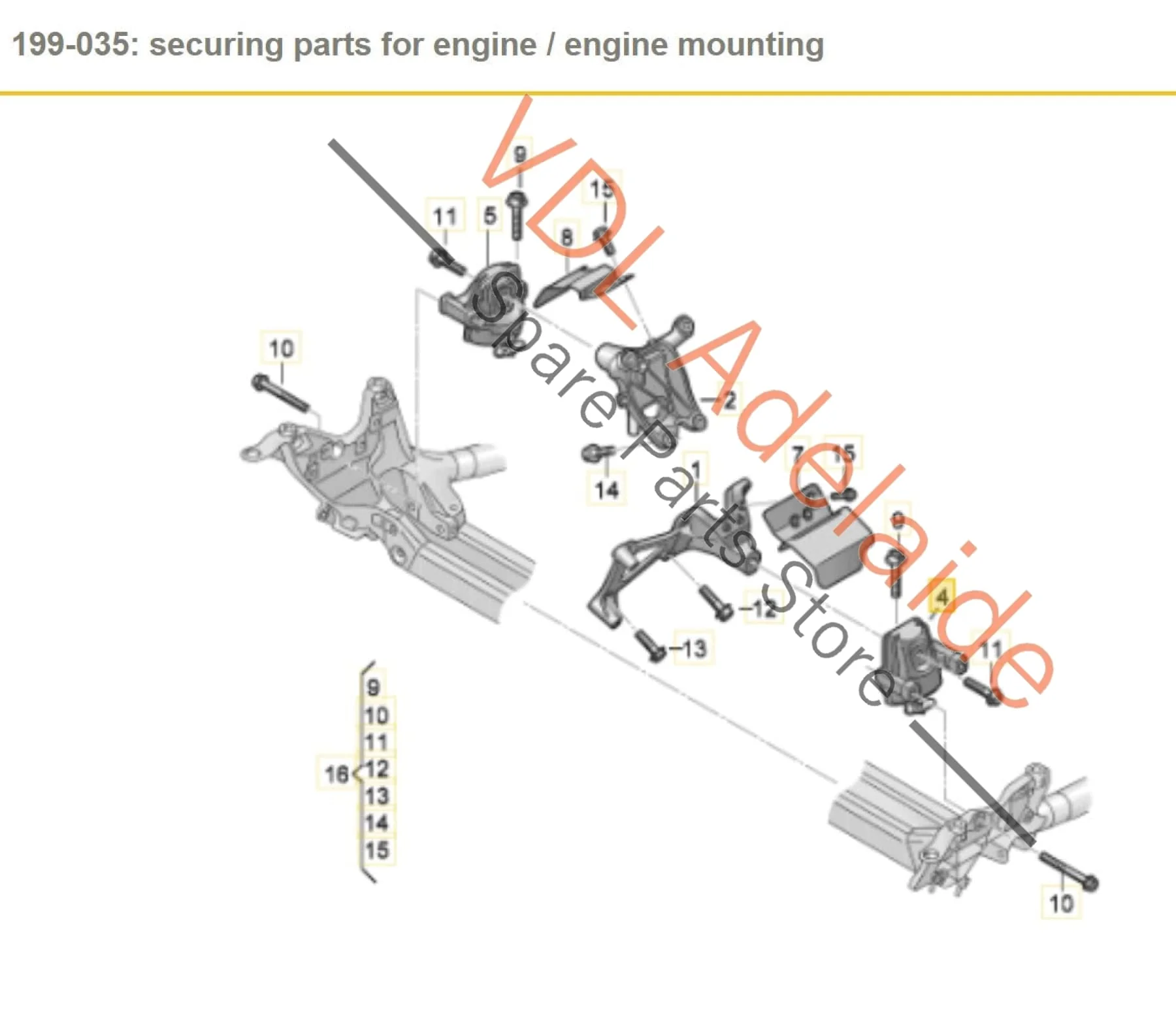 Audi Electric Engine Hydro Mount Left Side 4M0199371FG 782215147918 4M0199371GM - Image 2