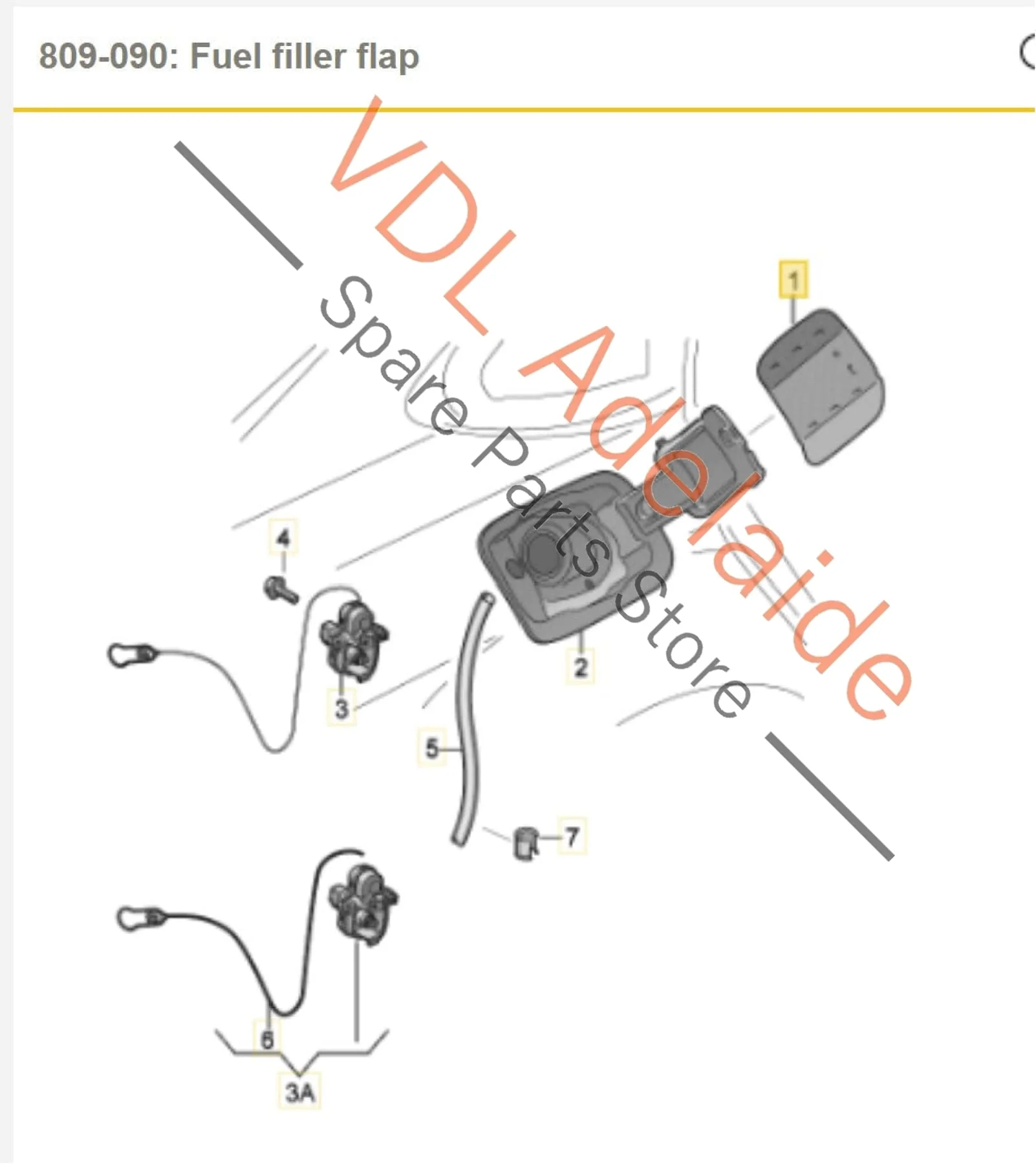 Audi A4 S4 B9 Fuel Petrol Door & Flap 8W0809906 8W0809907 Daytona Grey Pearl 6Y/6Y6Y - Image 3