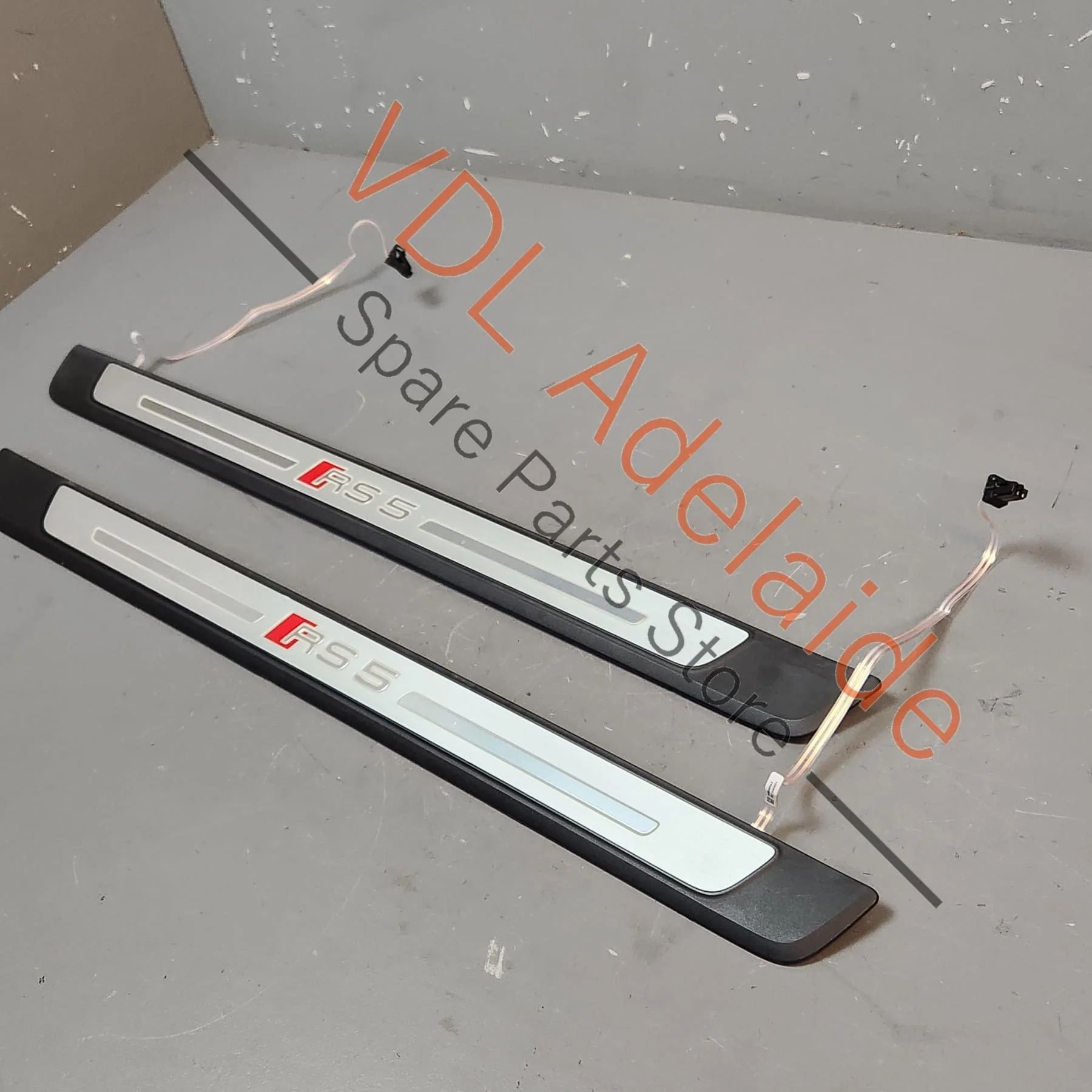 Genuine Audi RS5 F5 B9 Front Illuminated Sill Trim Strips Left & Right 8W0947417C 9B9 8W0947418C 9B9 - Image 6