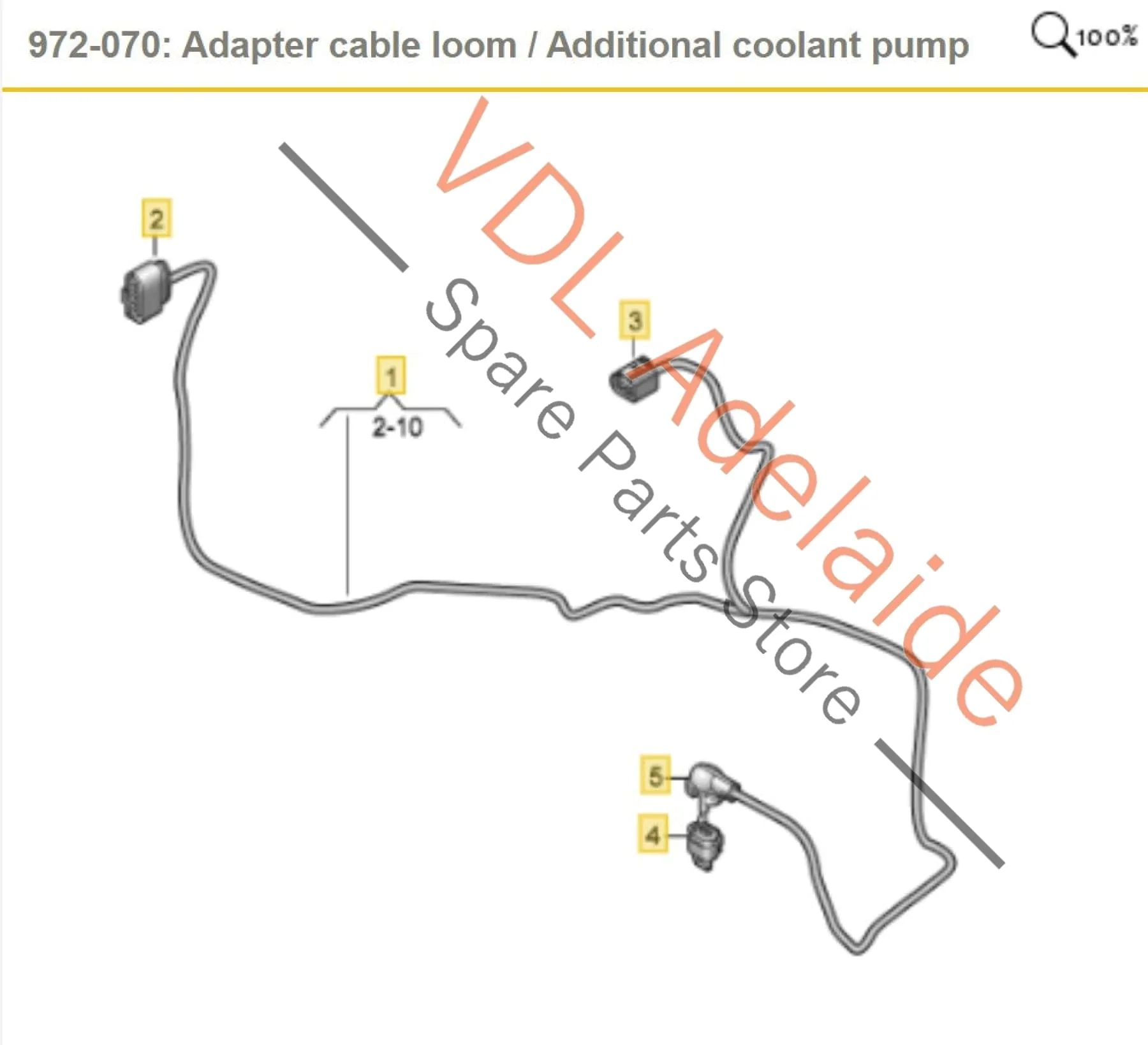 Audi RS5 Adapter Cable Harness Wiring loom for Additional Coolant Pump 8W0971081A - Image 2