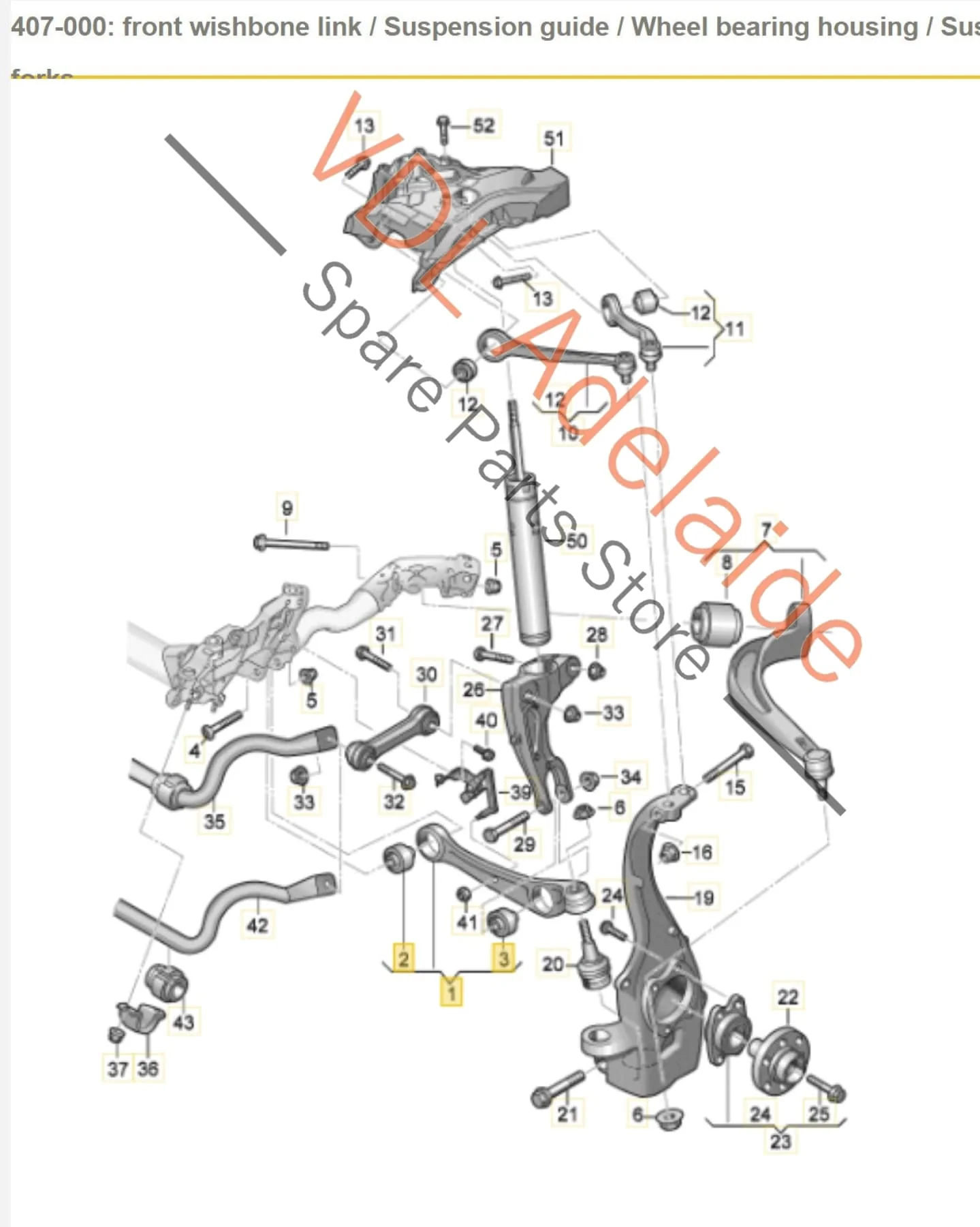 Audi A4 B9 A5 F5 Front Right Lower Control Arm 8W0407156A - Image 2
