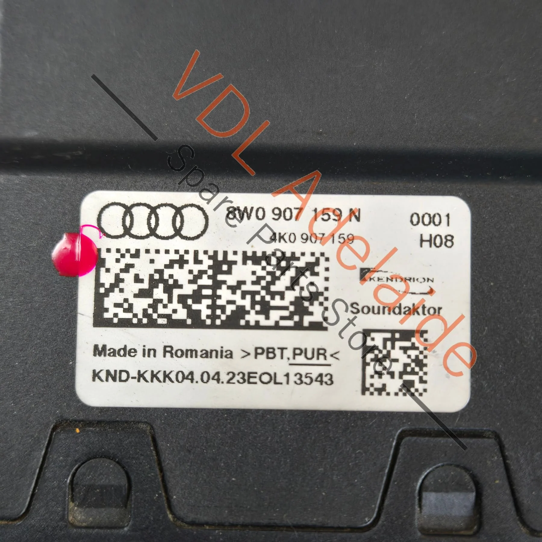 Audi A4 S4 RS4 B9 Control Unit for Impact Sound Soundaktor 8W0907159N 4K0907159 - Image 2