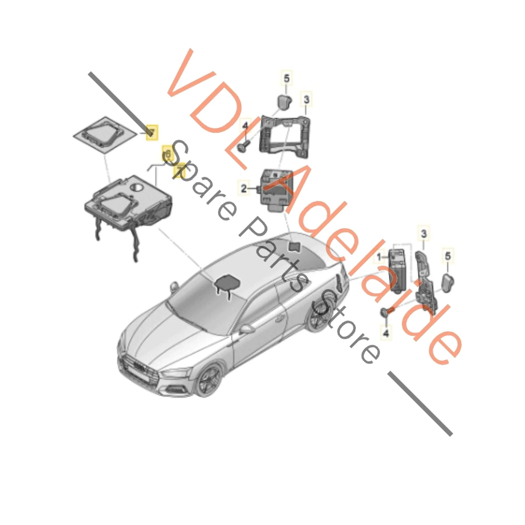 Audi A4 A5 B9 F5 Front Windscreen Camera for Driver Assistance 8W6907217F - Image 2