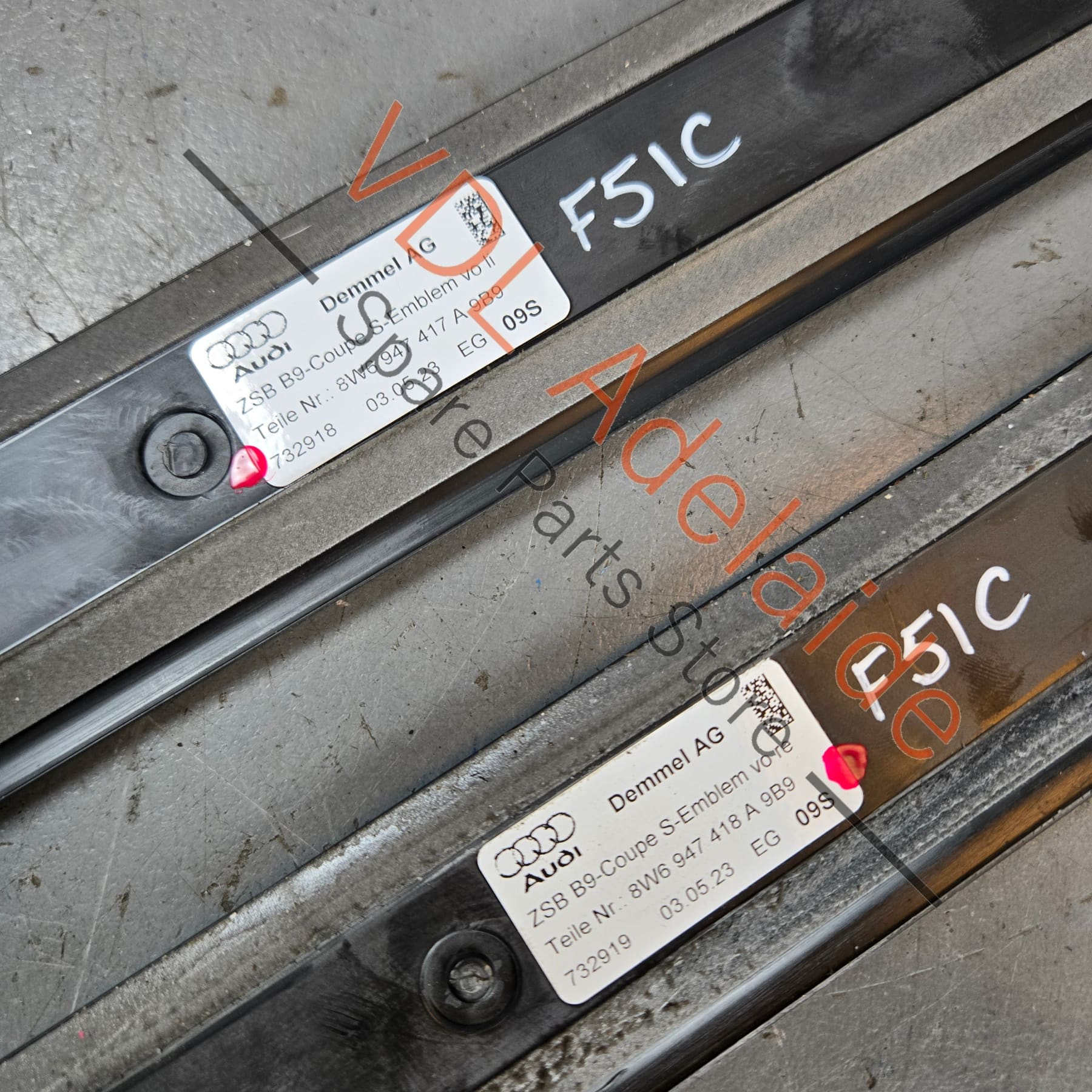 Audi Sport S5 B9 Illuminated Door Entry Sill Trim Cover Set Pair 8W6947417A - Image 8
