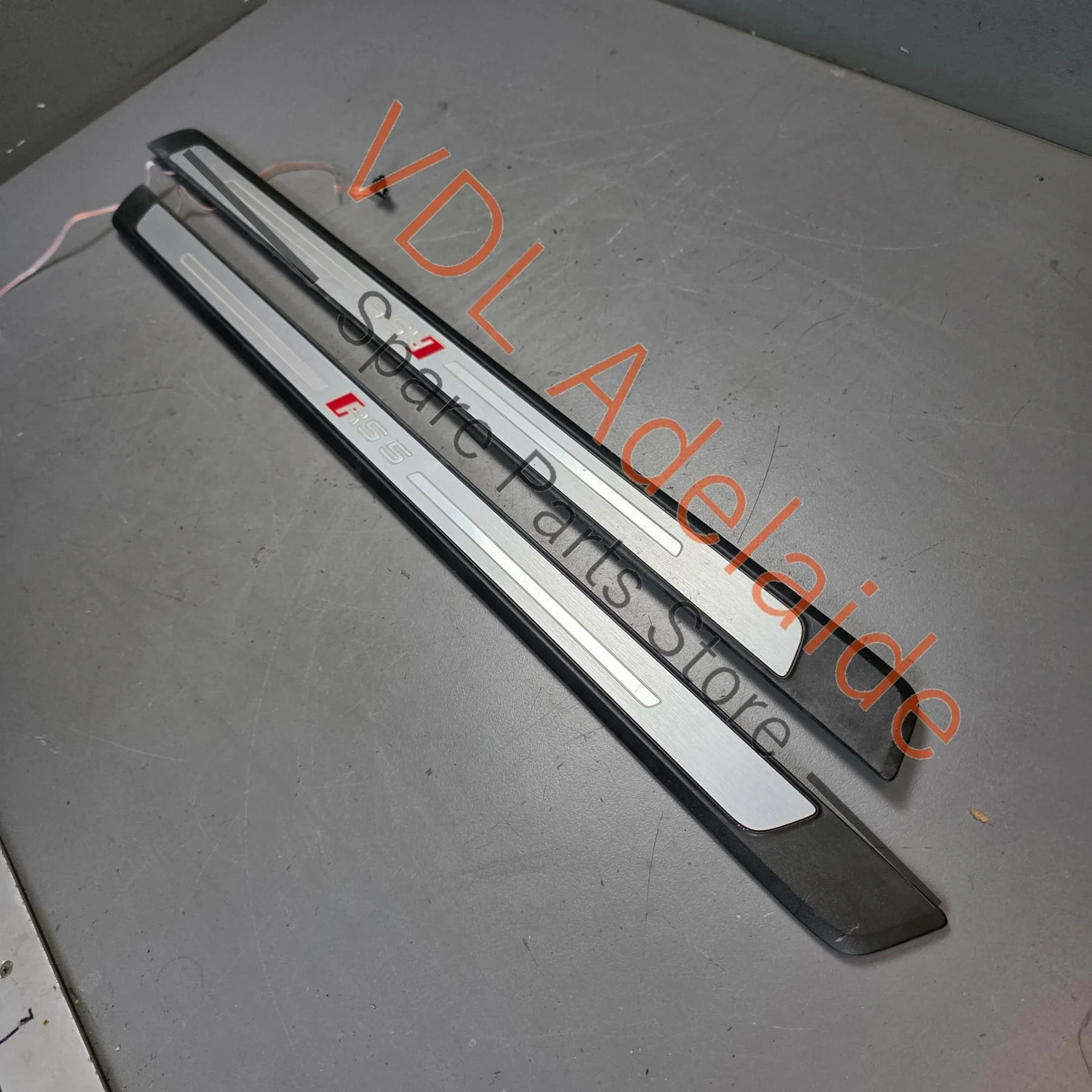 Audi RS5 F5 B9 Door Entry Sill Trim Strip Illuminated with Light Set Pair 8W6947417B9B9 8W6947418B9B9 - Image 2