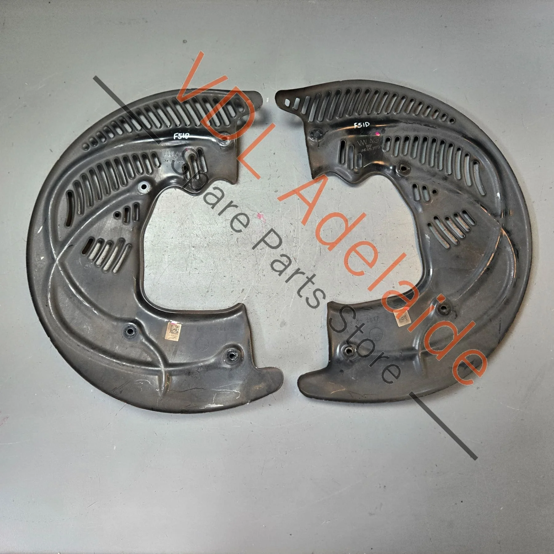 Audi S4 Q5 RS5 Front Brake Stone Dust Shield Cover Pair 4M0615312G 4M0615311G