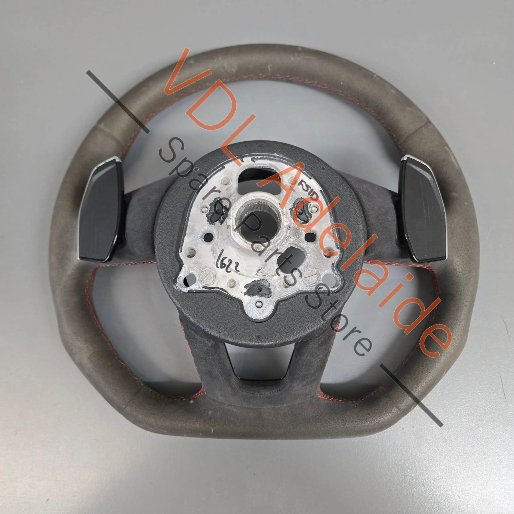 Audi RS5 F5 B9 Flat Bottom Alcantera w Red Stitch Steering Wheel 8W0419091GJ NTW - Image 7