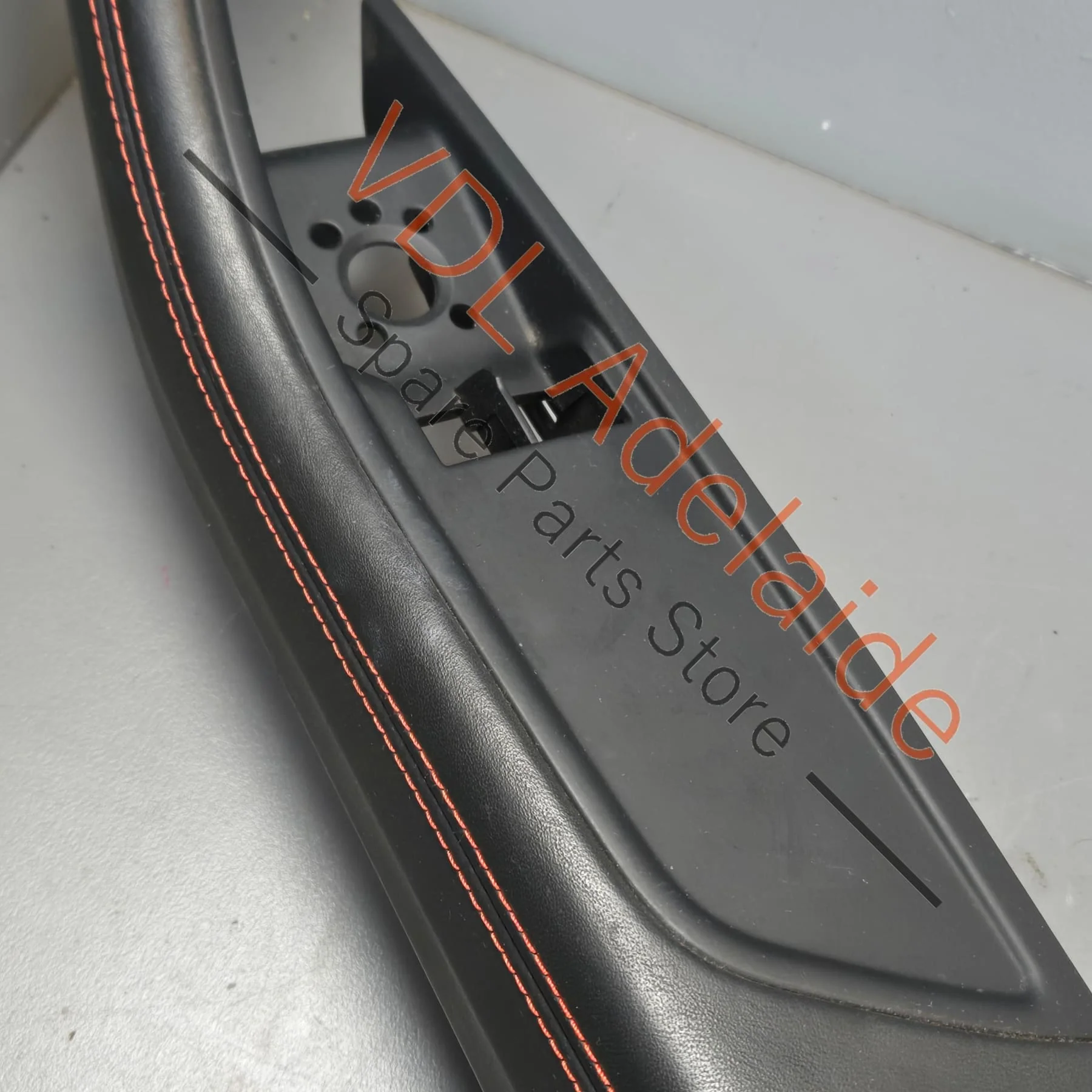 Audi RS5 B9 Interior Door Handle Trim Set Black Leather Red Stitch 8W6867174B MCB 8W6867173B MCB - Image 6