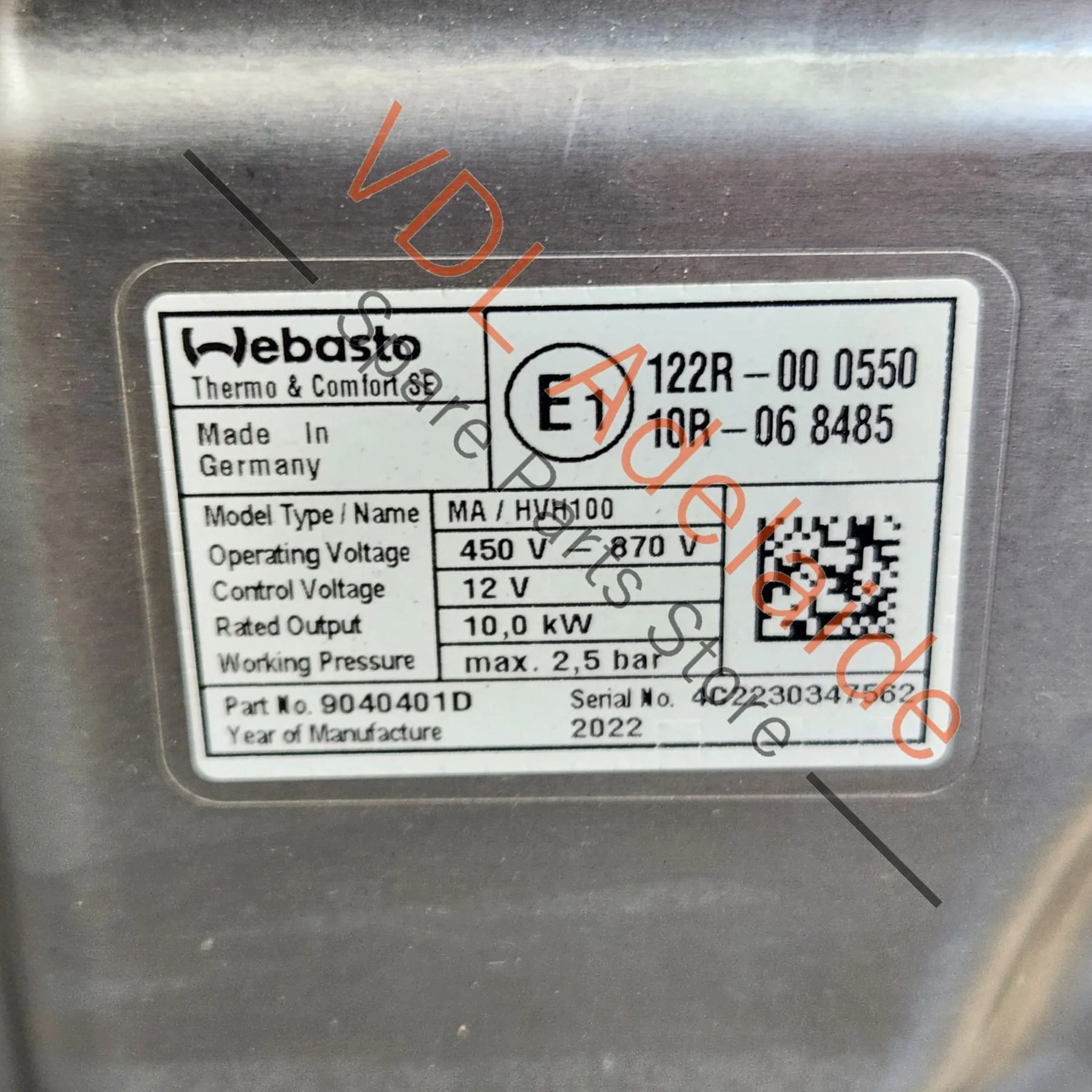 Audi E-Tron GT Porsche Taycan Main High Voltage Battery Heater Heating (PTC) 9J1963507E 9J1963507F - Image 6