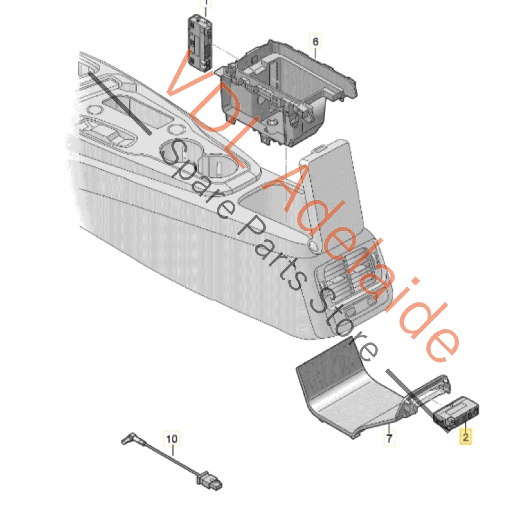 Audi VW Porsche USBC USB-C Double Charging Port 4N1035954 - Image 2