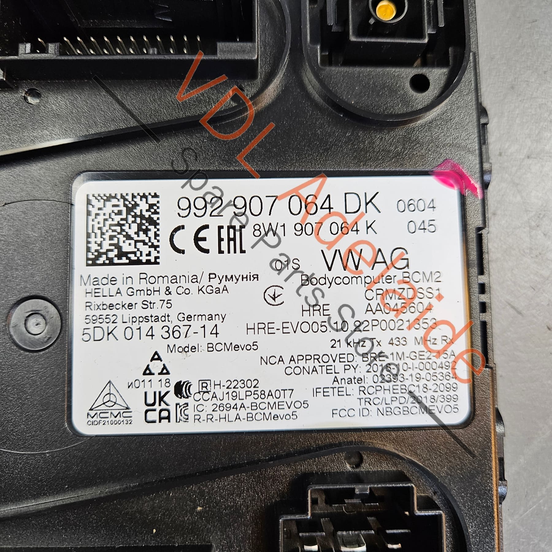 Porsche 911 Audi e-Tron Rear BCM BCM2 Power Supply Module Body Control 992907064DK 992907064CK 992907064AK - Image 2