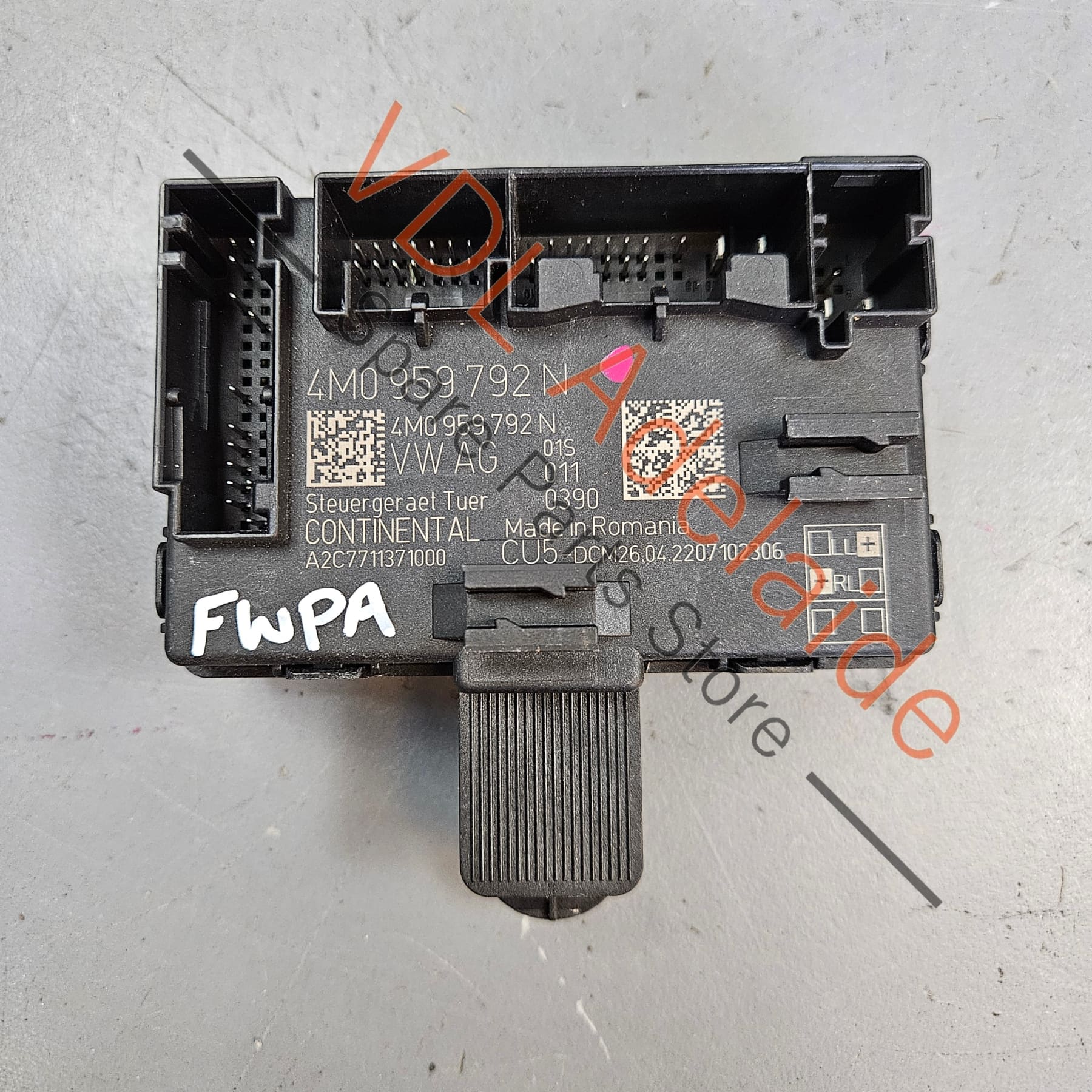Audi e-Tron Front Passenger Side Door Control Module 4M0959792N