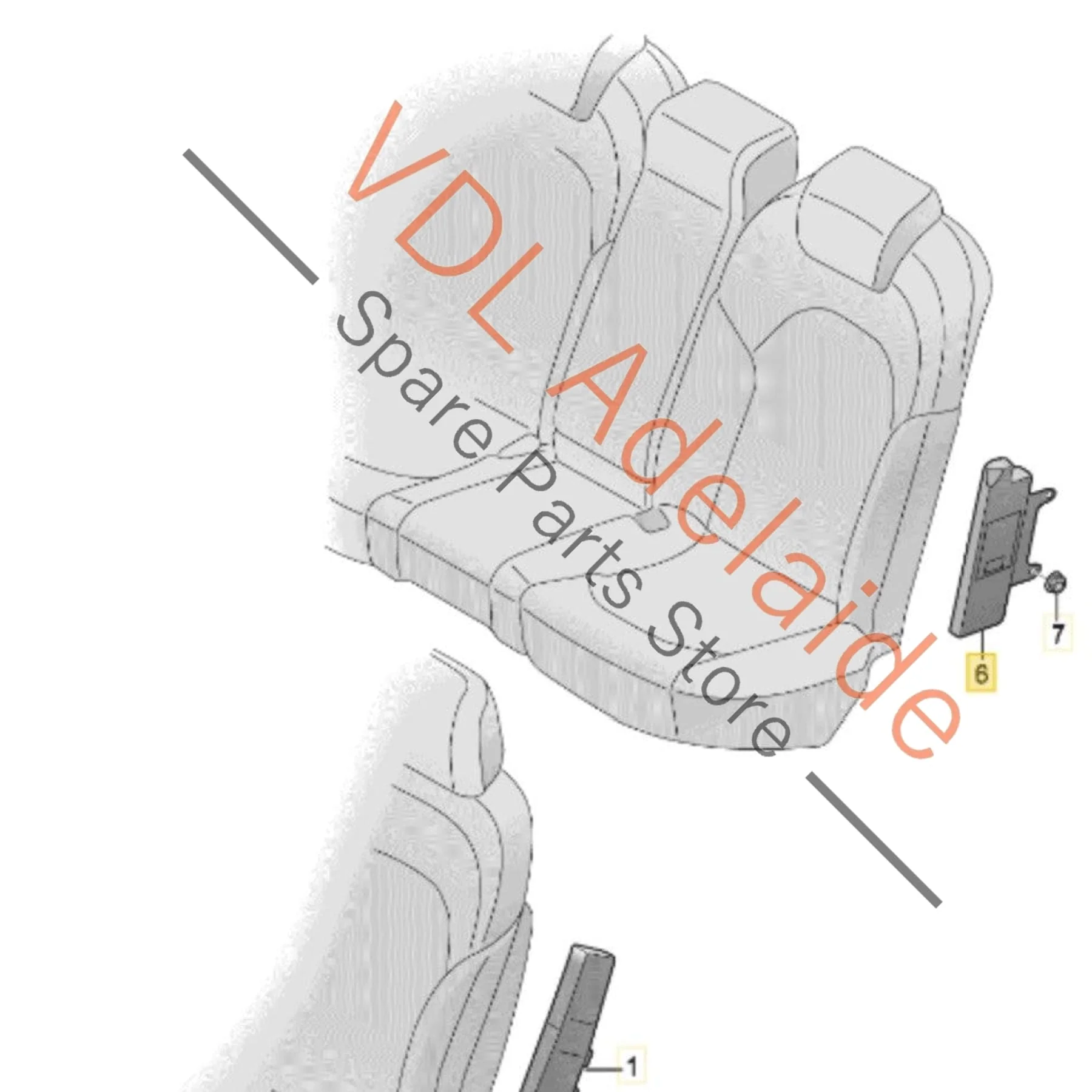Audi e-Tron GT Rear Right Passenger Airbag Kit 9J1880442E - Image 5