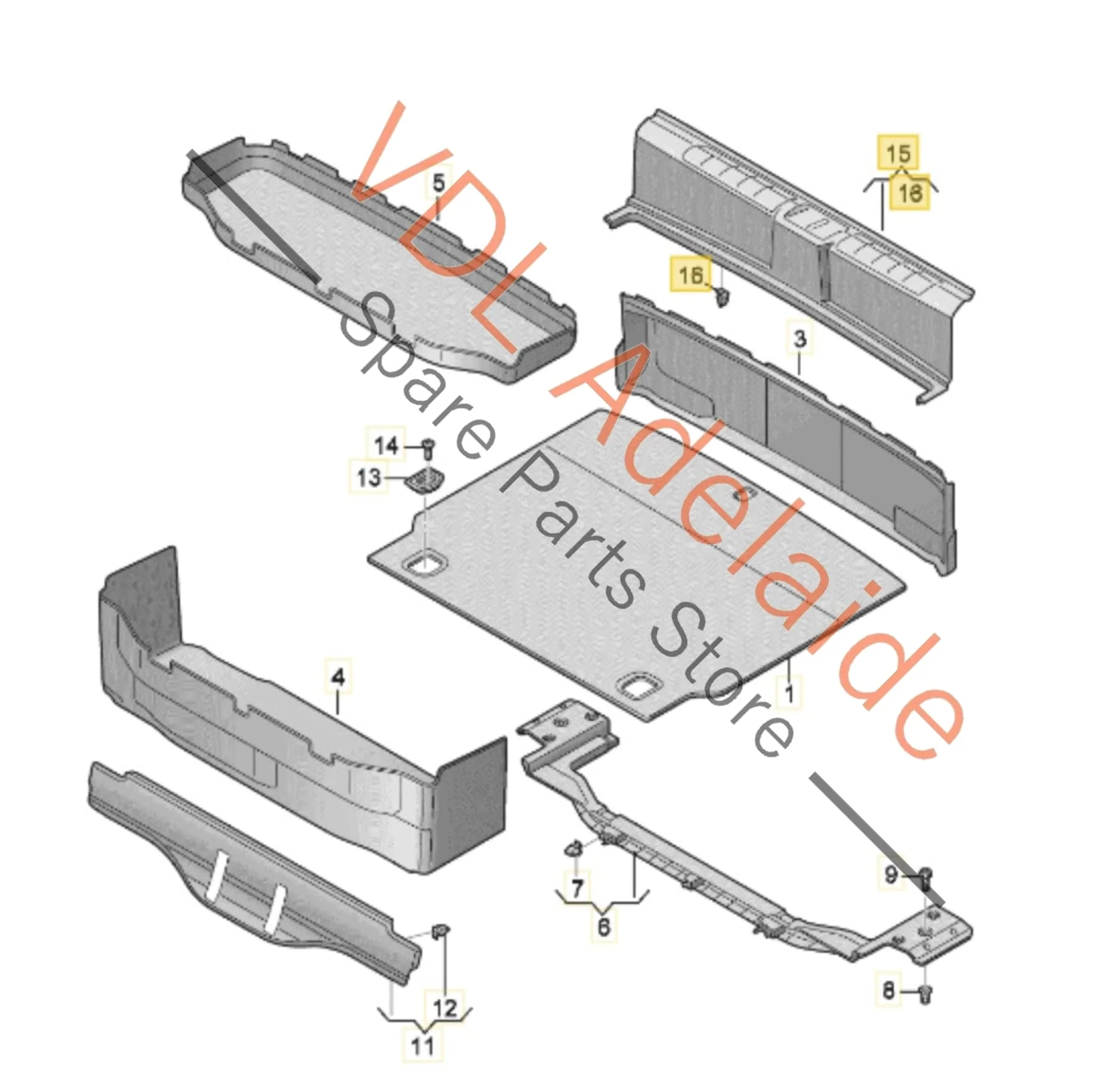 Audi e-Tron Rear Boot Cargo Loading Edge Strip Trim 9J1867707J 1E0 - Image 2