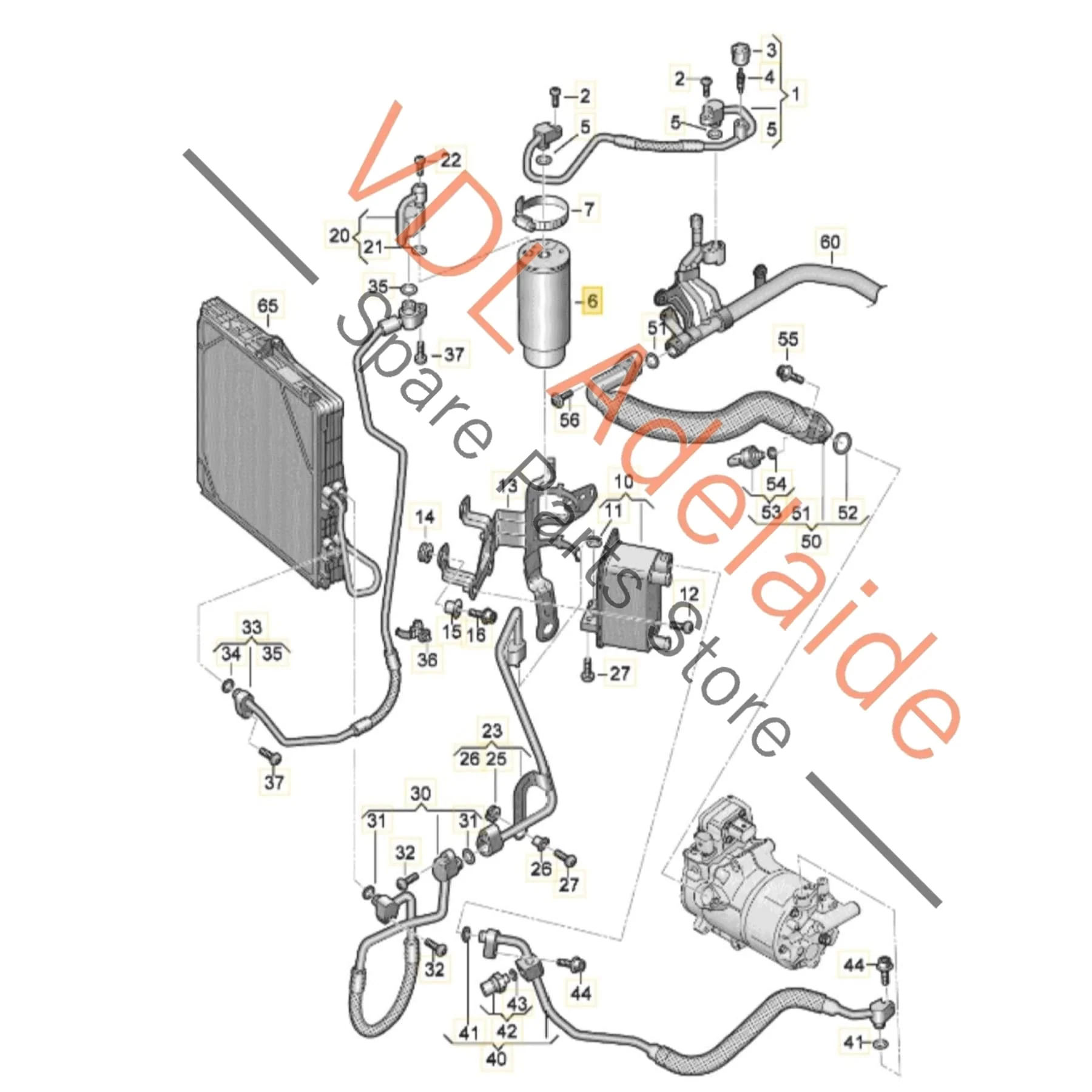 Audi e-Tron Porsche 911 A/C Air Conditioning Refrigerant Receiver Drier 992820077A - Image 2