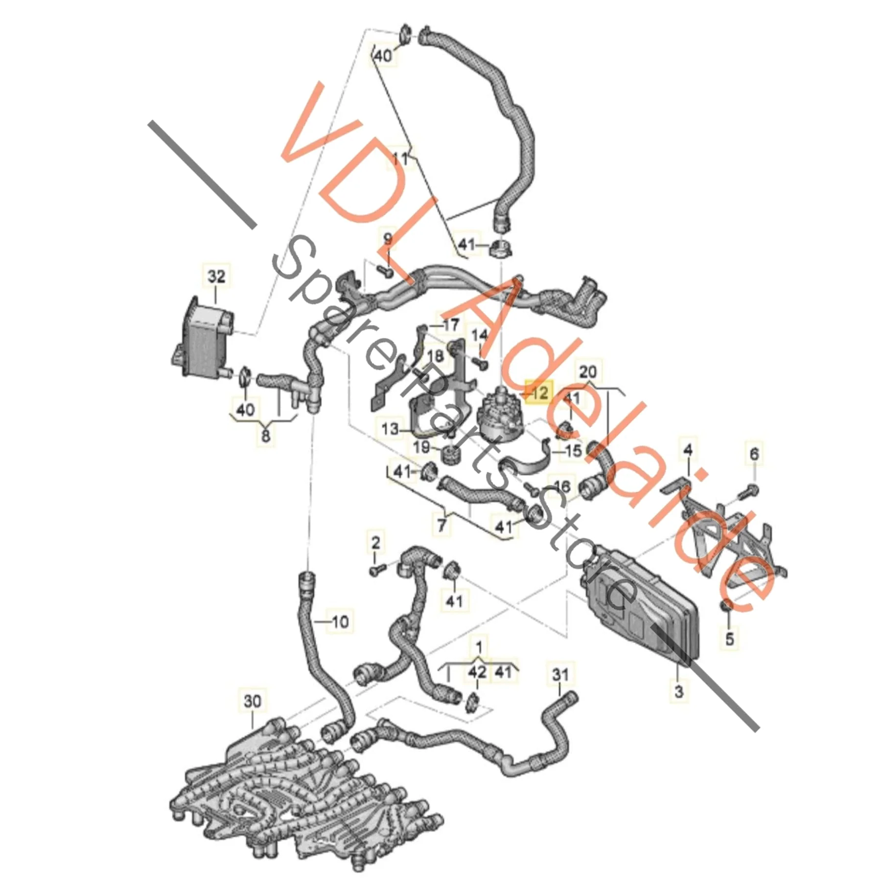 Audi e-Tron Porsche Taycan Electric Coolant Circulation Pump 9J1965567B - Image 2