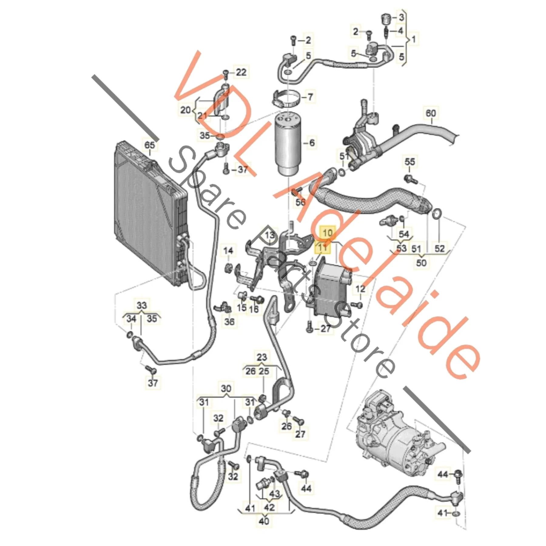 Audi e-Tron Porsche Taycan A/C Air Conditioning Condenser 9J1816412 - Image 2