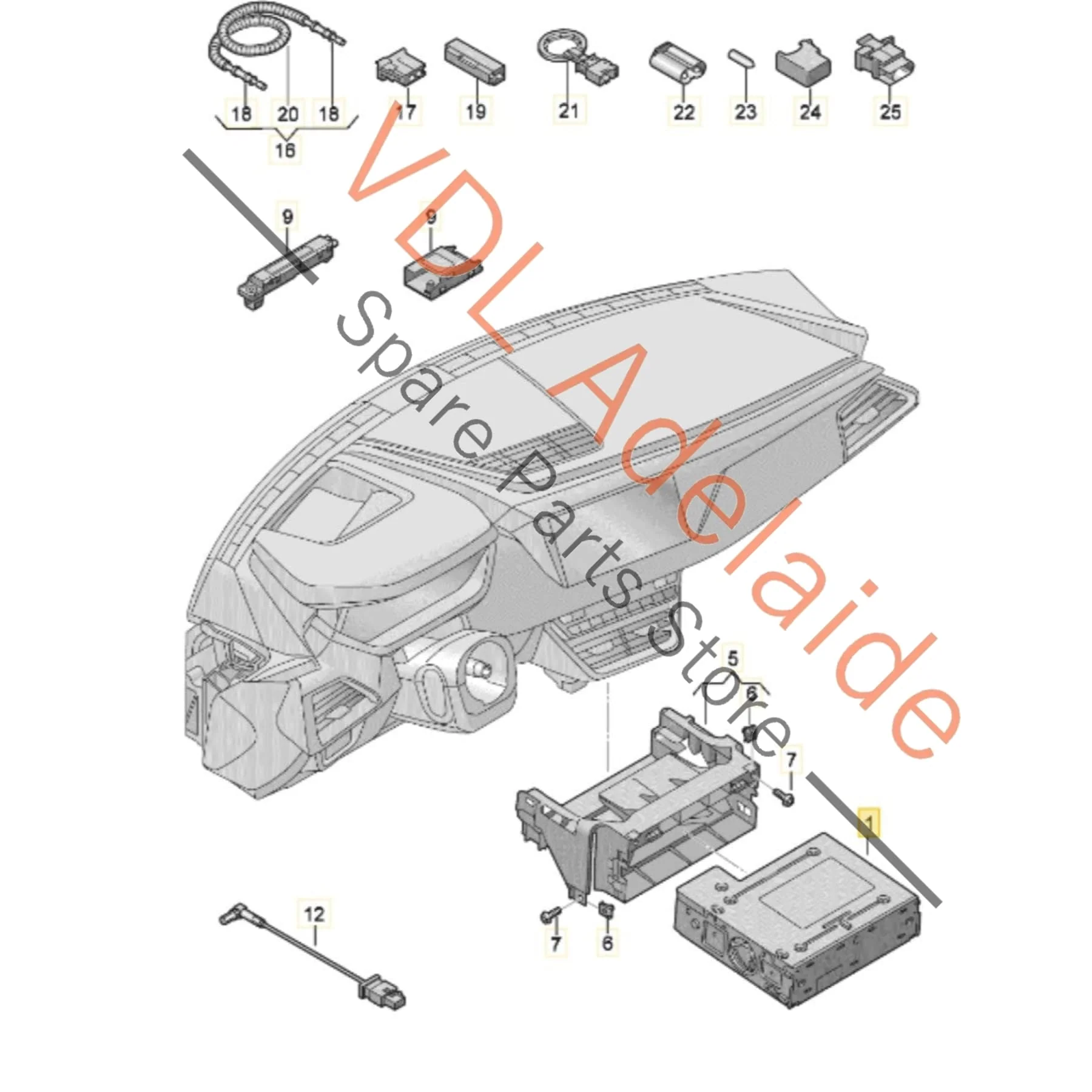 Audi e-Tron Main Central Computer for Infotainment MIB3 Top Premium 4J3035089B - Image 2