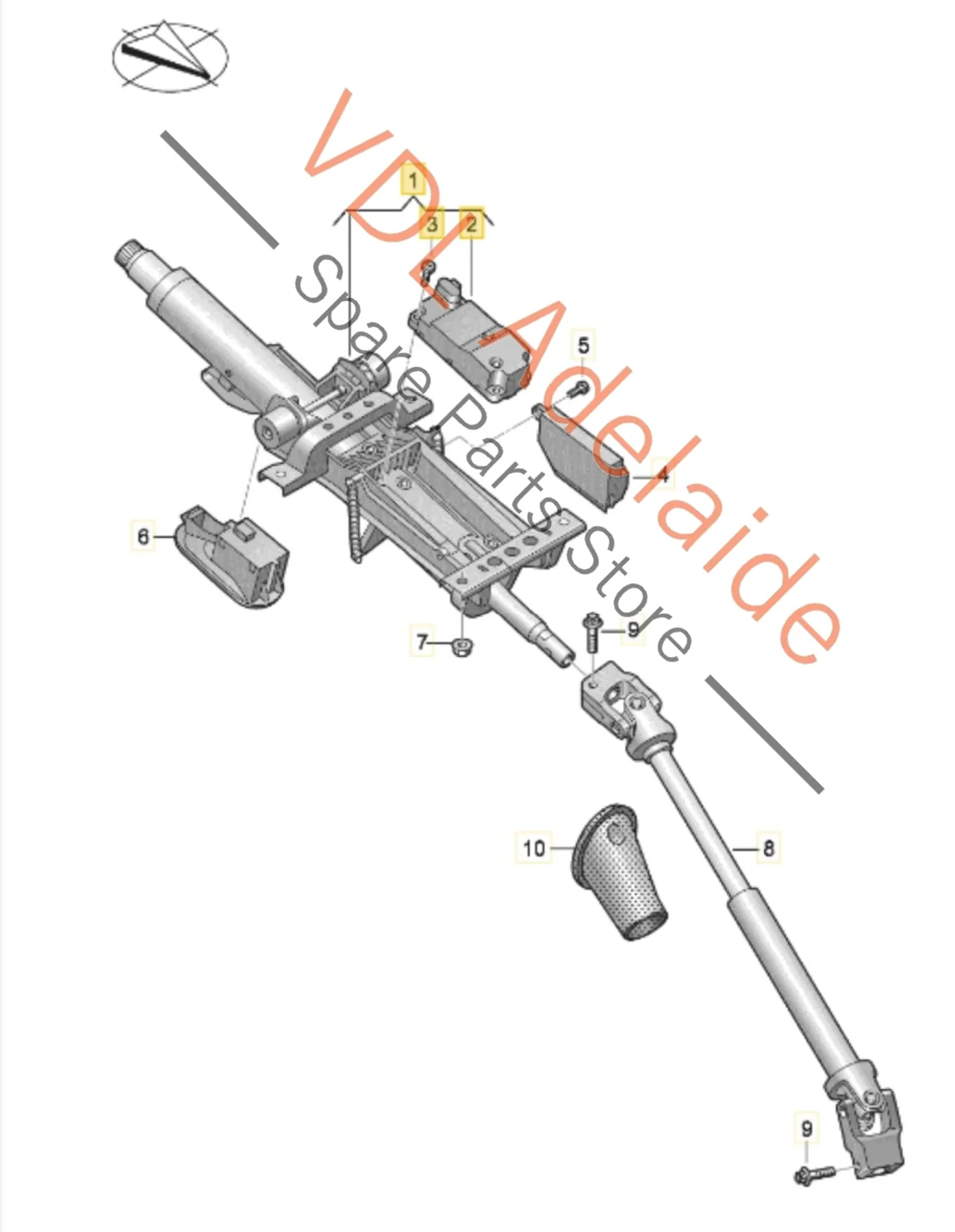 Audi e-Tron Porsche Taycan Electric Adjustable Steering Column 971419506AR 80A907705A - Image 2