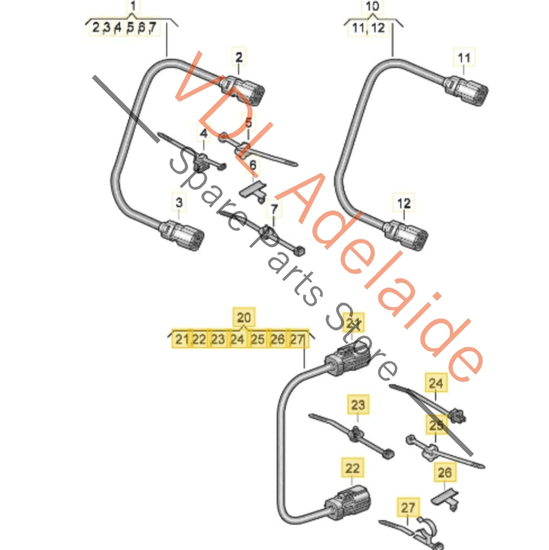 Audi e-Tron Porsche Taycan Hivg Voltage Chgarger Wire Cable 9J1971079A - Image 2