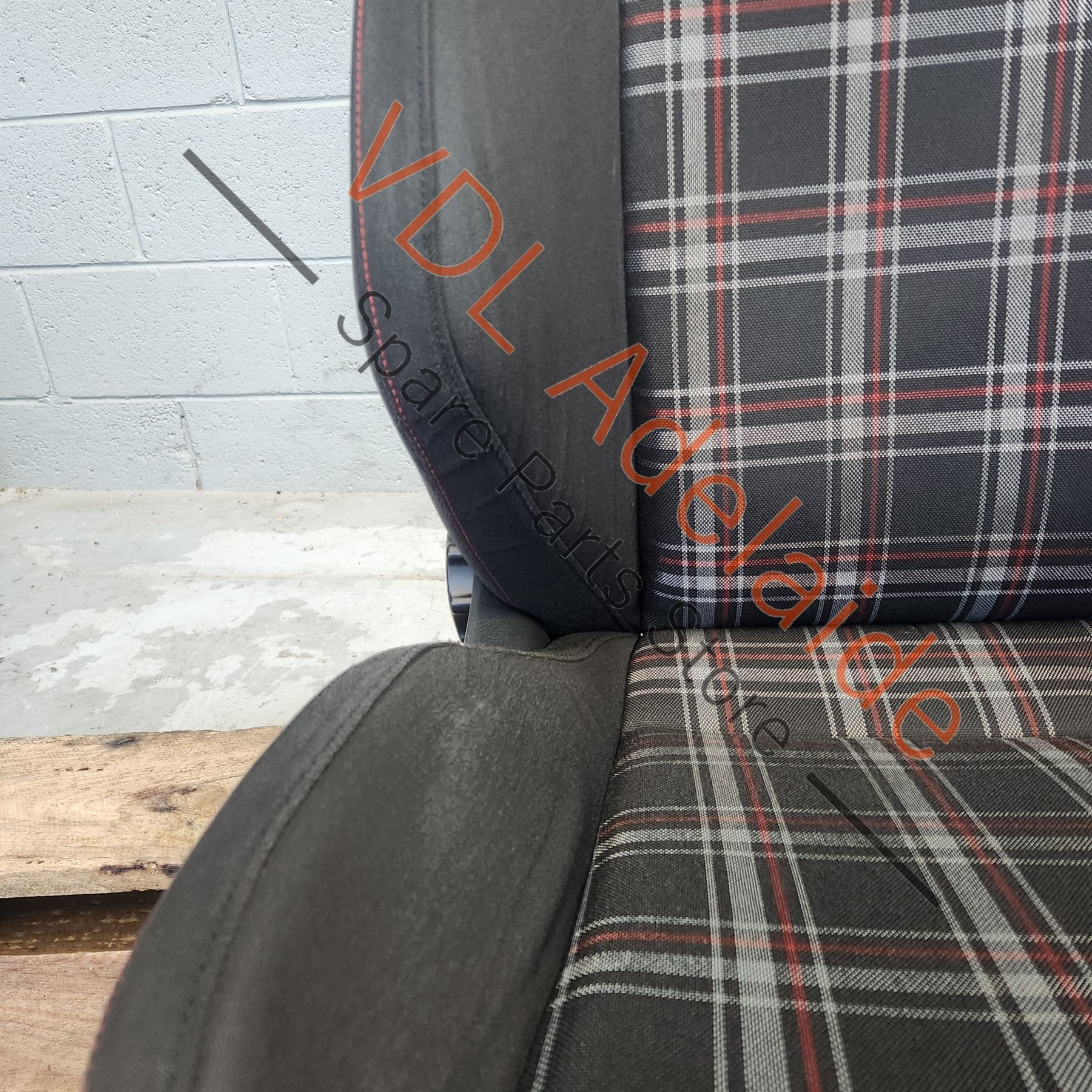 VW Polo Gti 6R Tartan Fabric Cloth Front Right Drivers Seat - Image 6