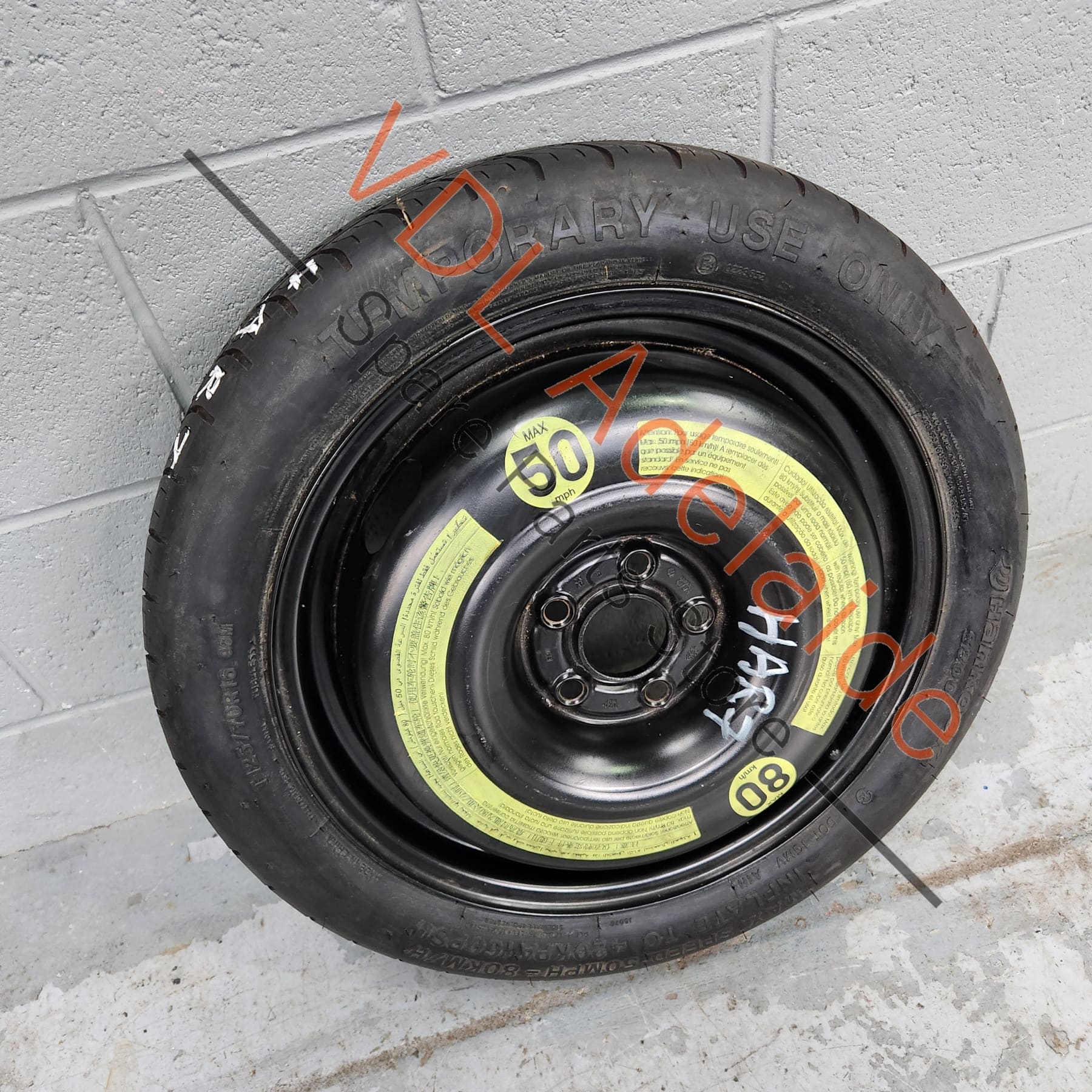 Audi A1 VW Polo Skoda Fabia Space Saver Spare Wheel 3.5J X 16 ET38 5/100