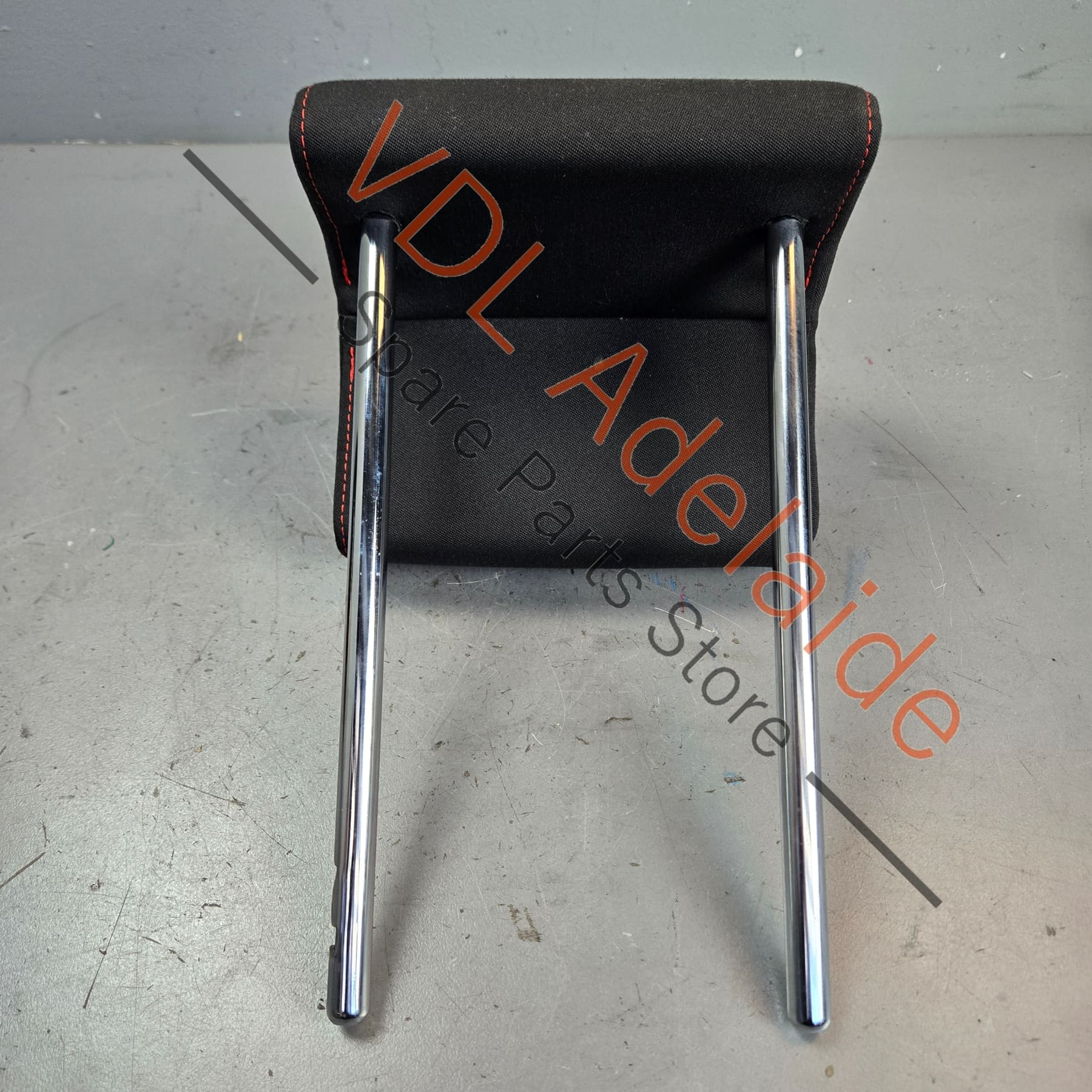VW Polo Gti 6R Cloth Headrest for Rear Left or Right Seat Red Stitch Titanium black/red 6R0885901B YCG - Image 5
