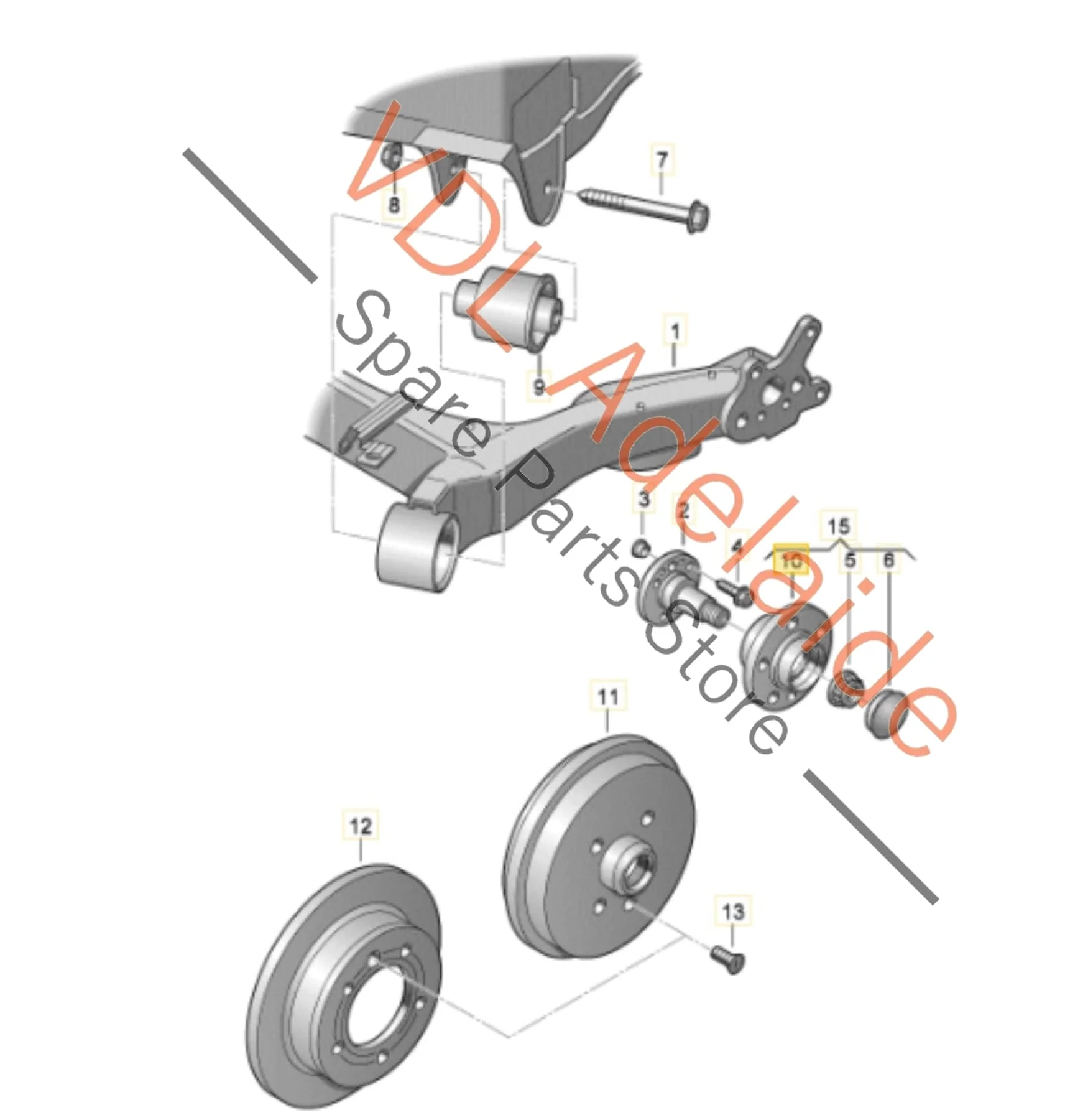 VW Polo Rear Wheel Bearing 6QD501611 - Image 2