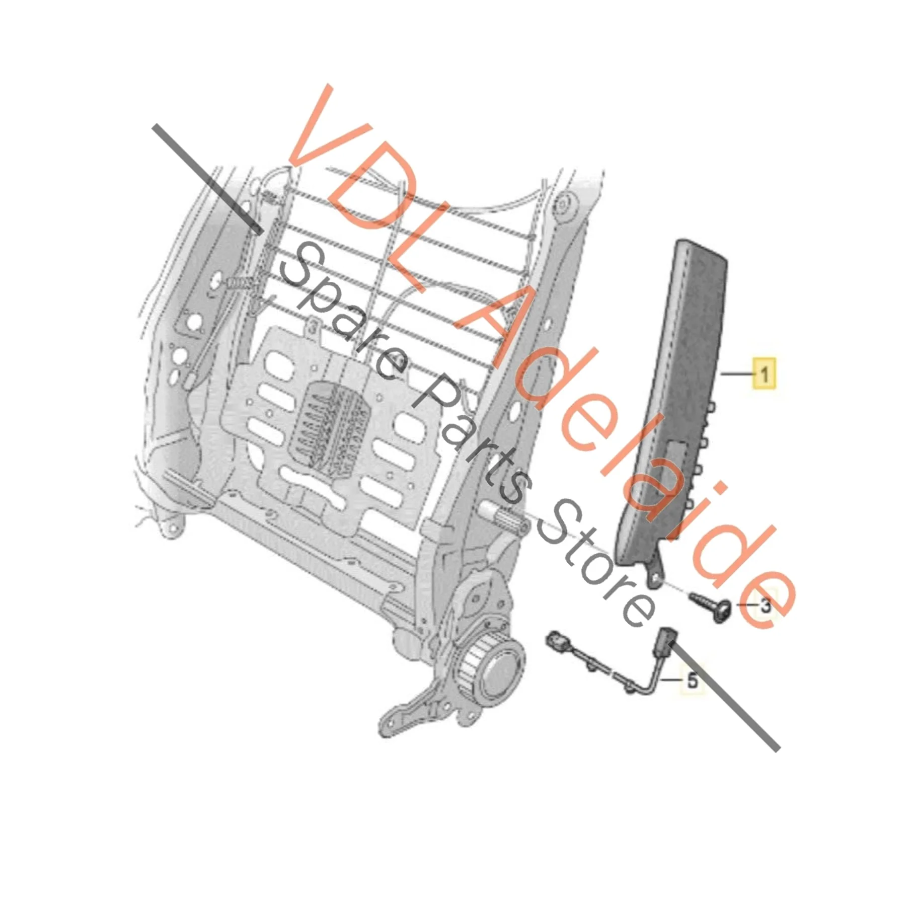 Cupra Born Side Seat Airbag Right 10E880242E - Image 2