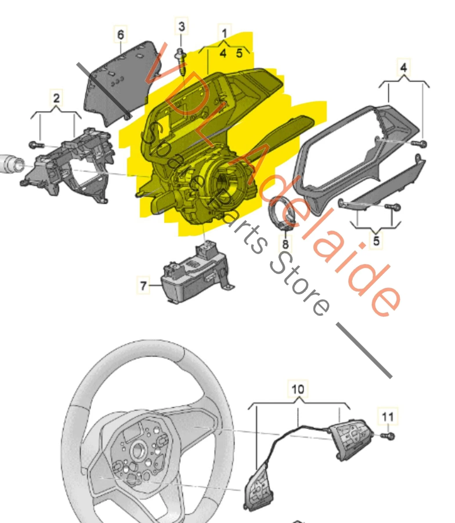Cupra Born Steering Column Combination Switch Drive Select with Clockspring 1EA953507AE - Image 2