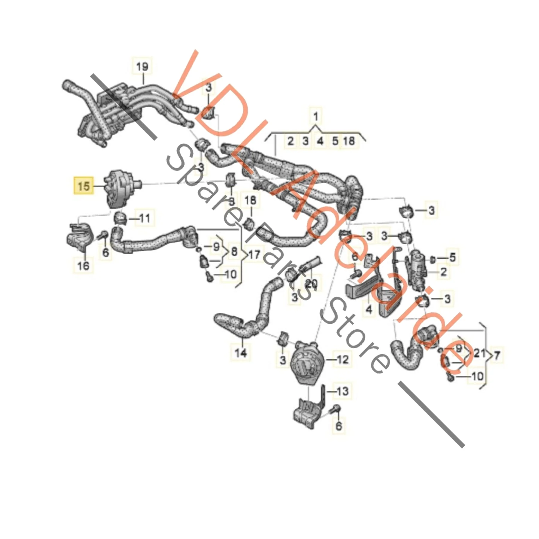 VW Audi Cupra Coolant Pump 1EA965567L - Image 2