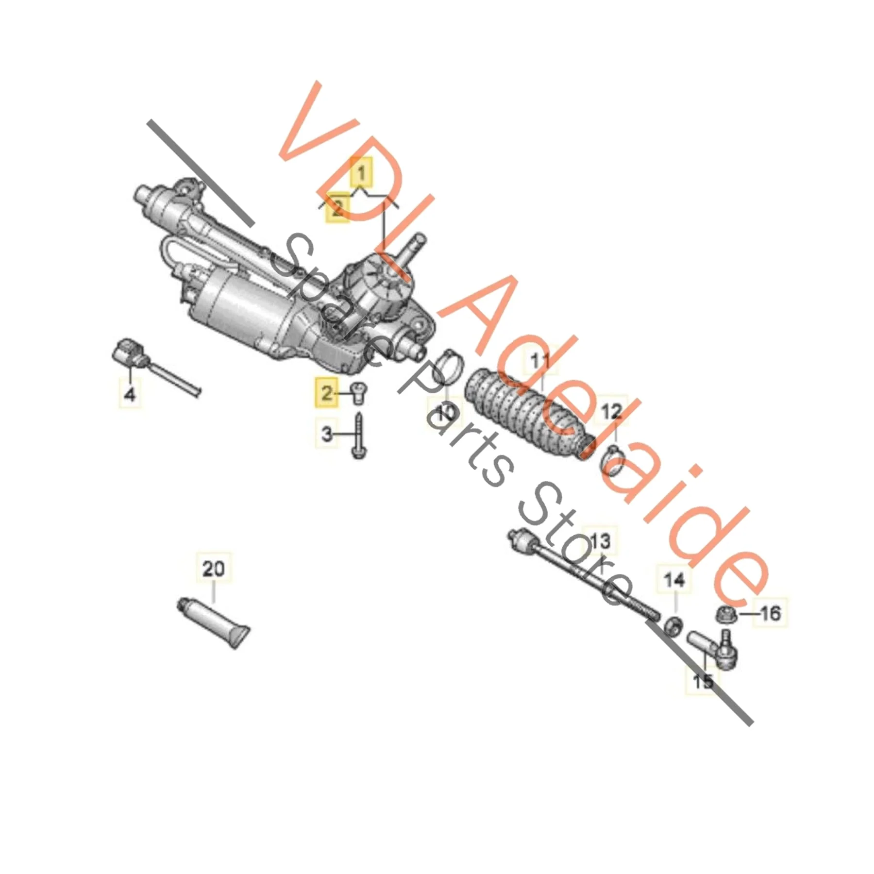 Audi Q4 Cupra Born K11 Power Steering Rack for RHD 1EC423058S 1EC423102D 1EC423053AD - Image 2