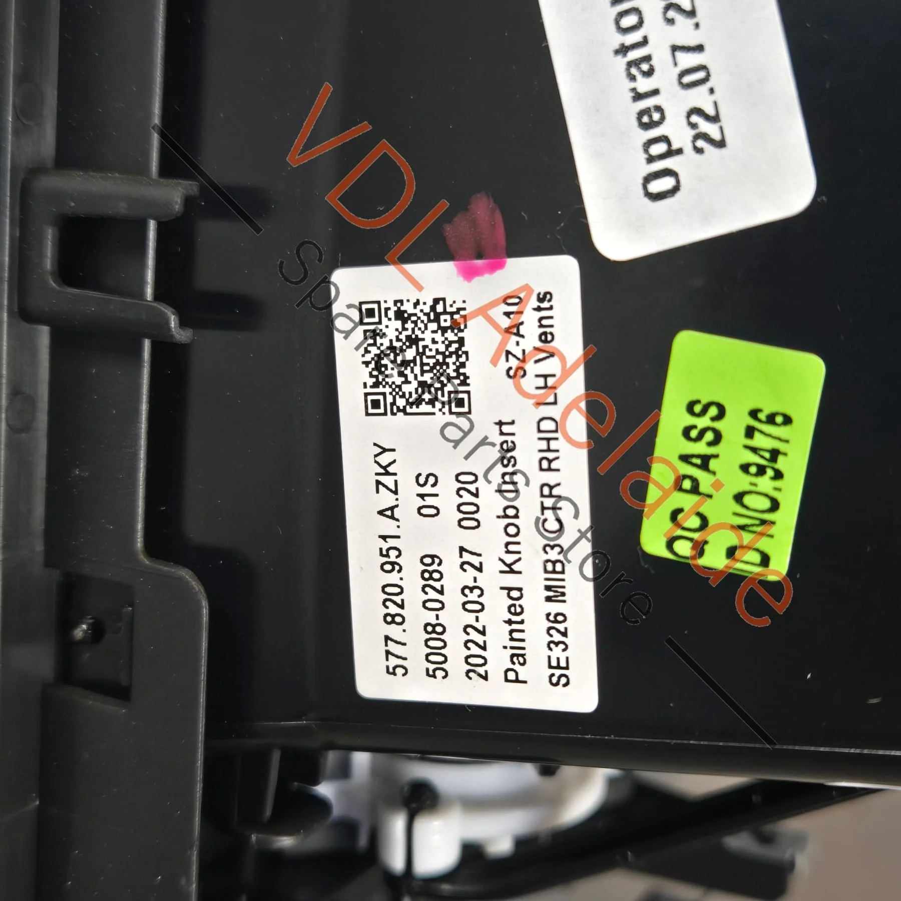 Cupra Ateca Centre Dashboard Air Vent & Cover Trim Interior 577820951A  ZKY - Image 8