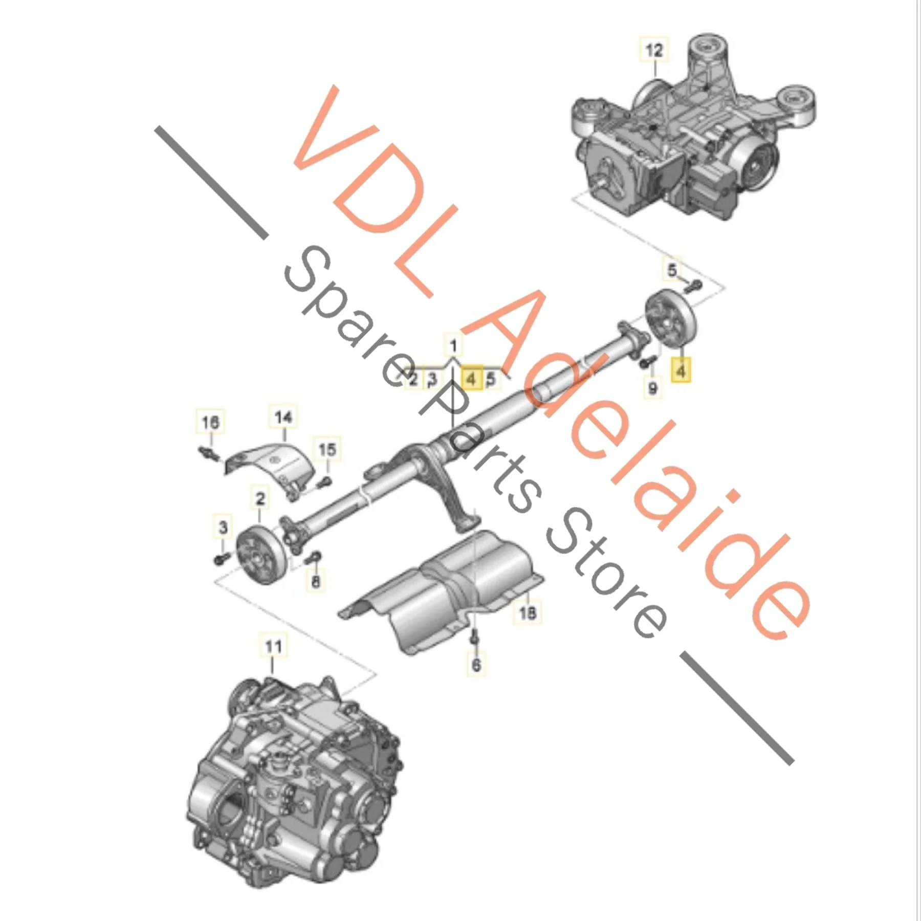VW Audi Cupra Driveshaft Flex Disc Rear Differential Coupling 5Q0521307 LOW KM! - Image 2