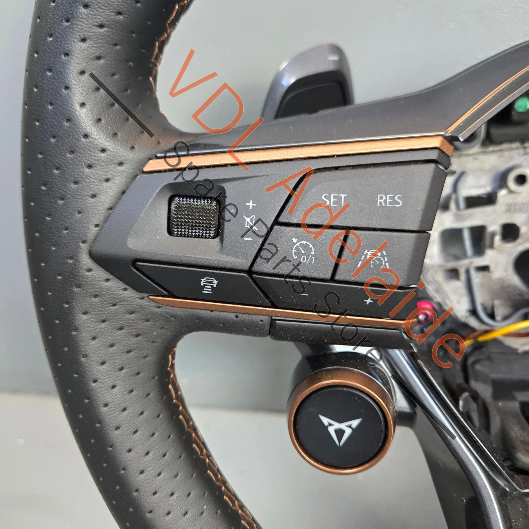 Cupra Leather Sport Flat Bottom Steering Wheel with Multifunction button set 5FA419091FT XEY - Image 4