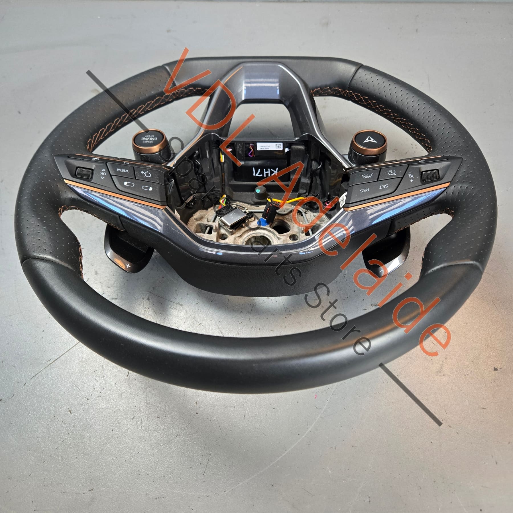 Cupra Leather Sport Flat Bottom Steering Wheel with Multifunction button set 5FA419091FT XEY - Image 9