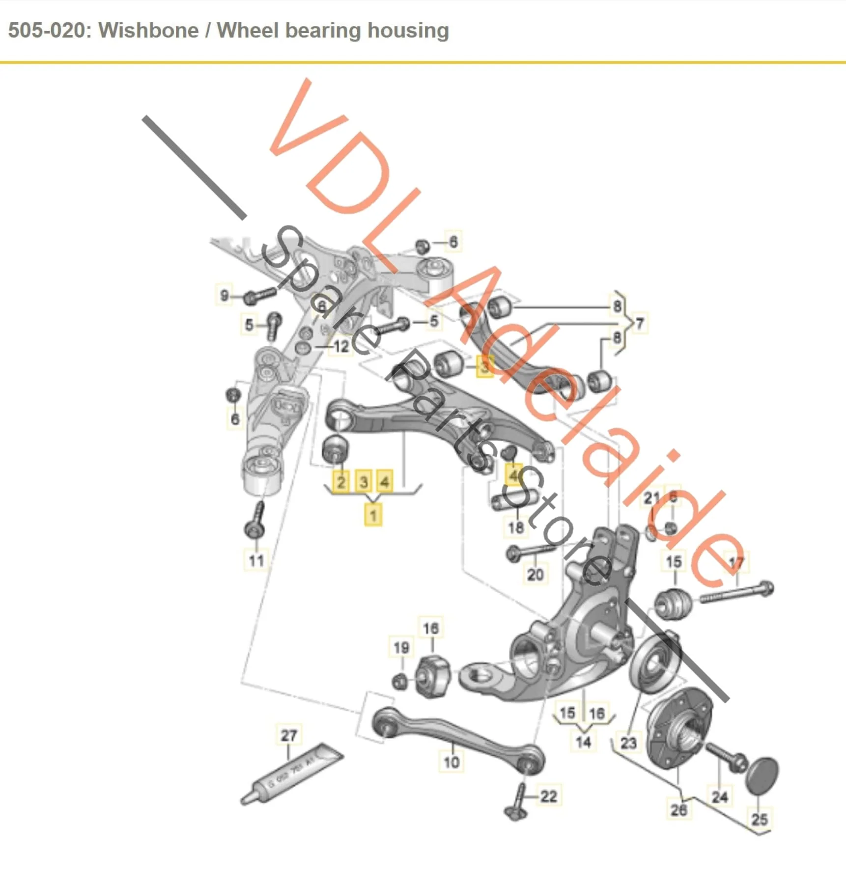 Audi A4 B8 Rear Left Lower Wishbone Suspension Control Arm 8K0505311J - Image 2
