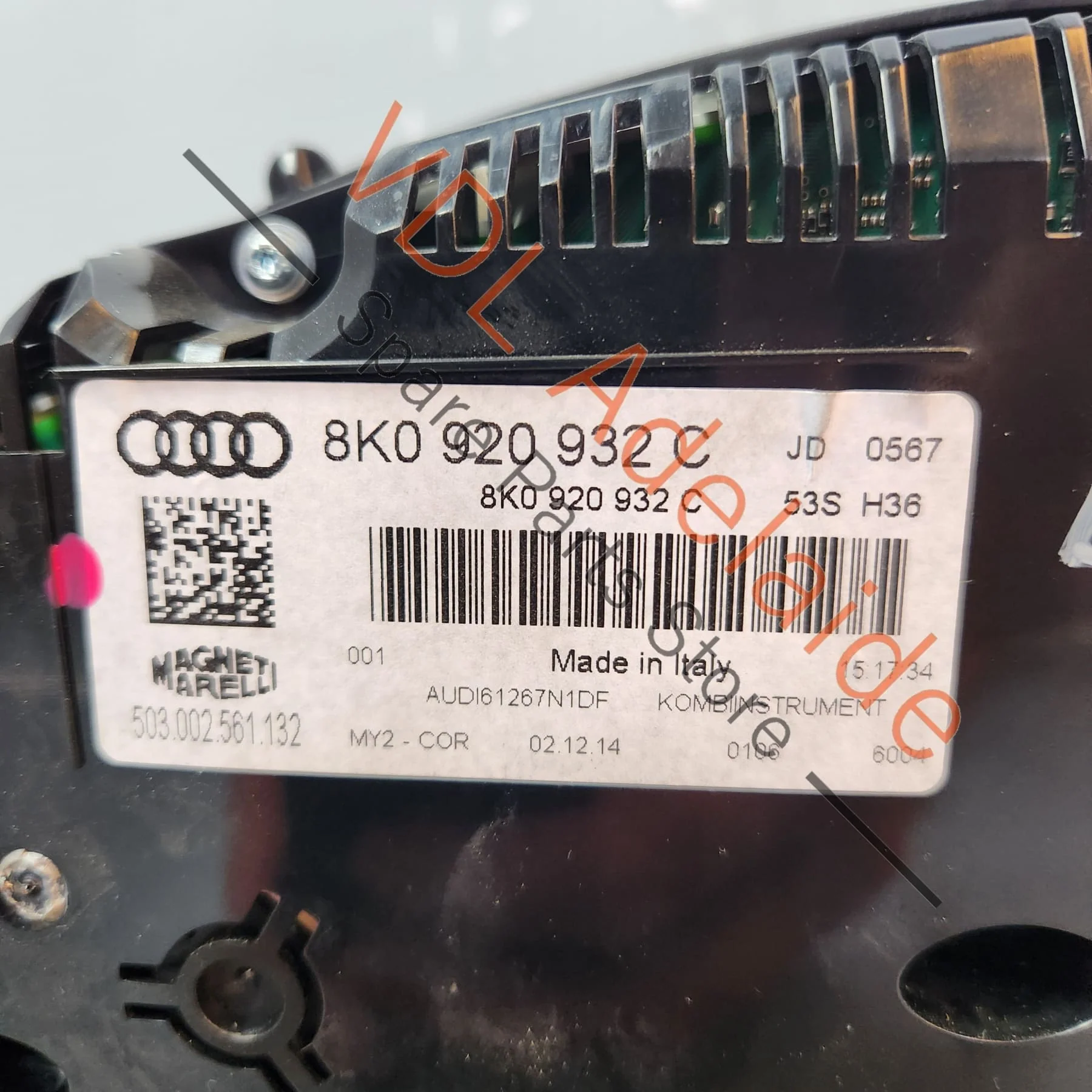 Audi A4 B8 8K Combi-Instrument Dash Cluster Speedometer Display km/h 8K0920932C - Image 6