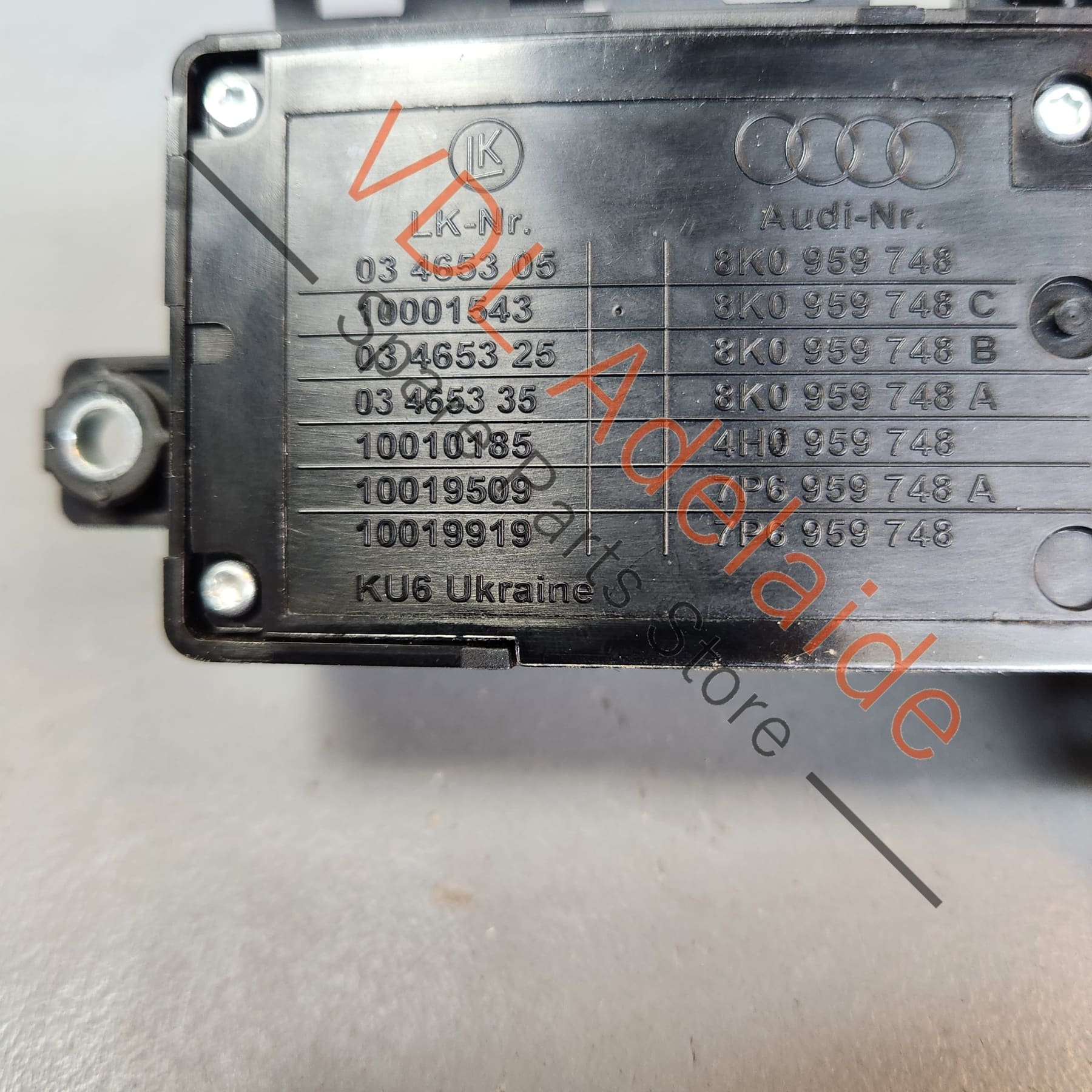 Audi A4 B8 8K Seat Adjustment Switch for Front Right Driver RHD 8K0959748C - Image 7