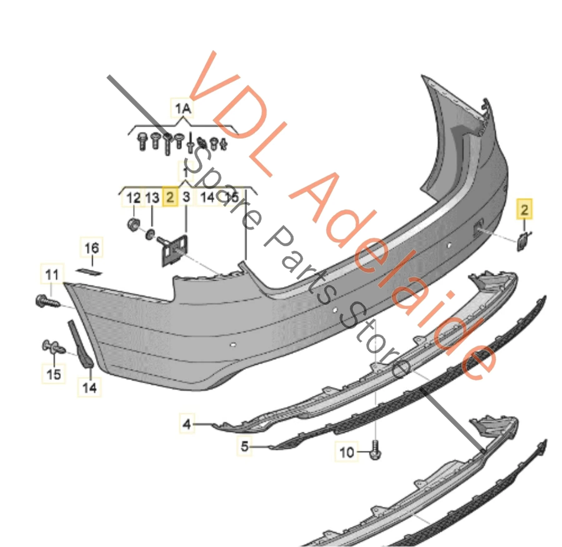 Audi A4 B8 8K Cover for Rear Tow Hook Towing Eye Saloon+ 8K5807441C - Image 2