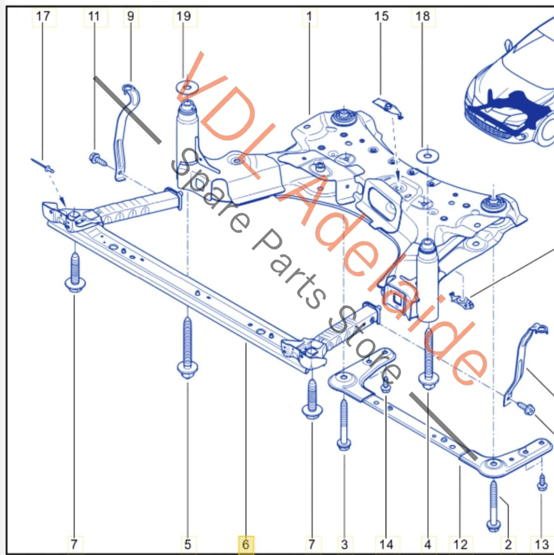 Renault Megane MK3 RS250 265 275 Lower Bumper Bracket Reinforcement Bar 544F00003R - Image 2