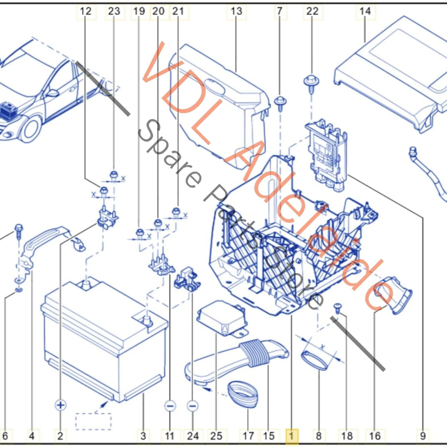 Renault Megane Battery Box 244460010R - Image 2